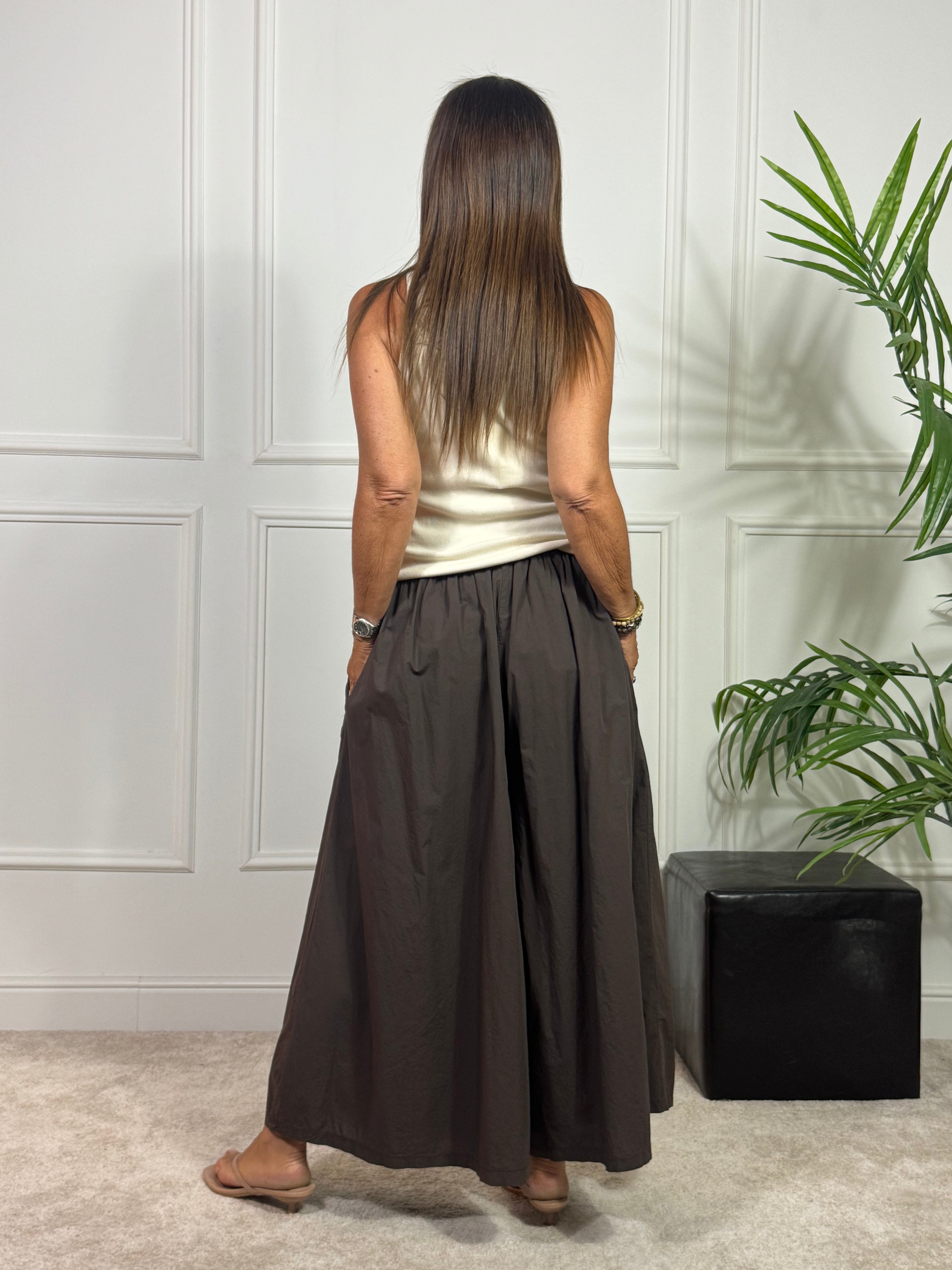 Pantalone Victoria ILMH CROPPED AMPIO con coulisse