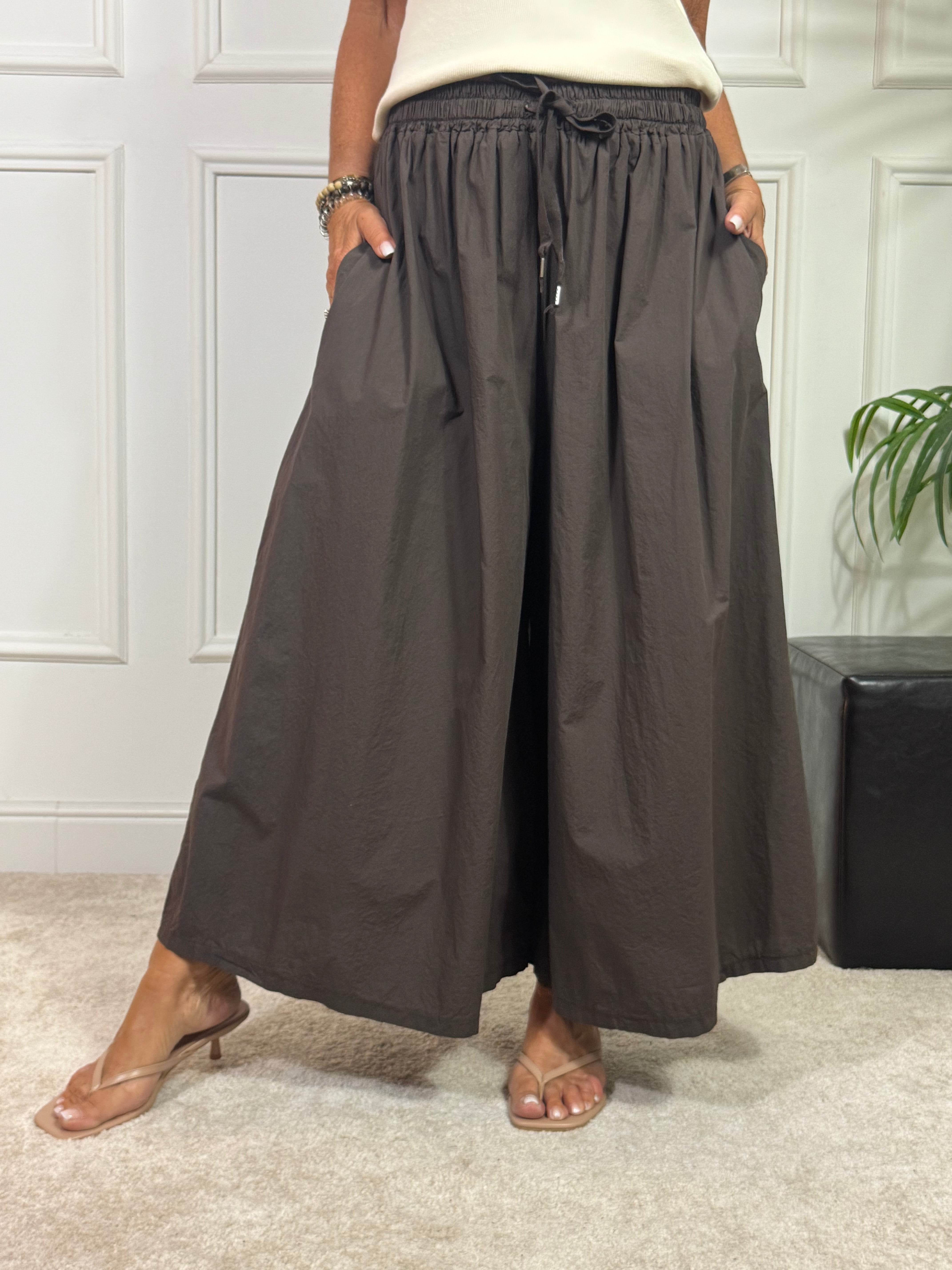 Pantalone Victoria ILMH CROPPED AMPIO con coulisse