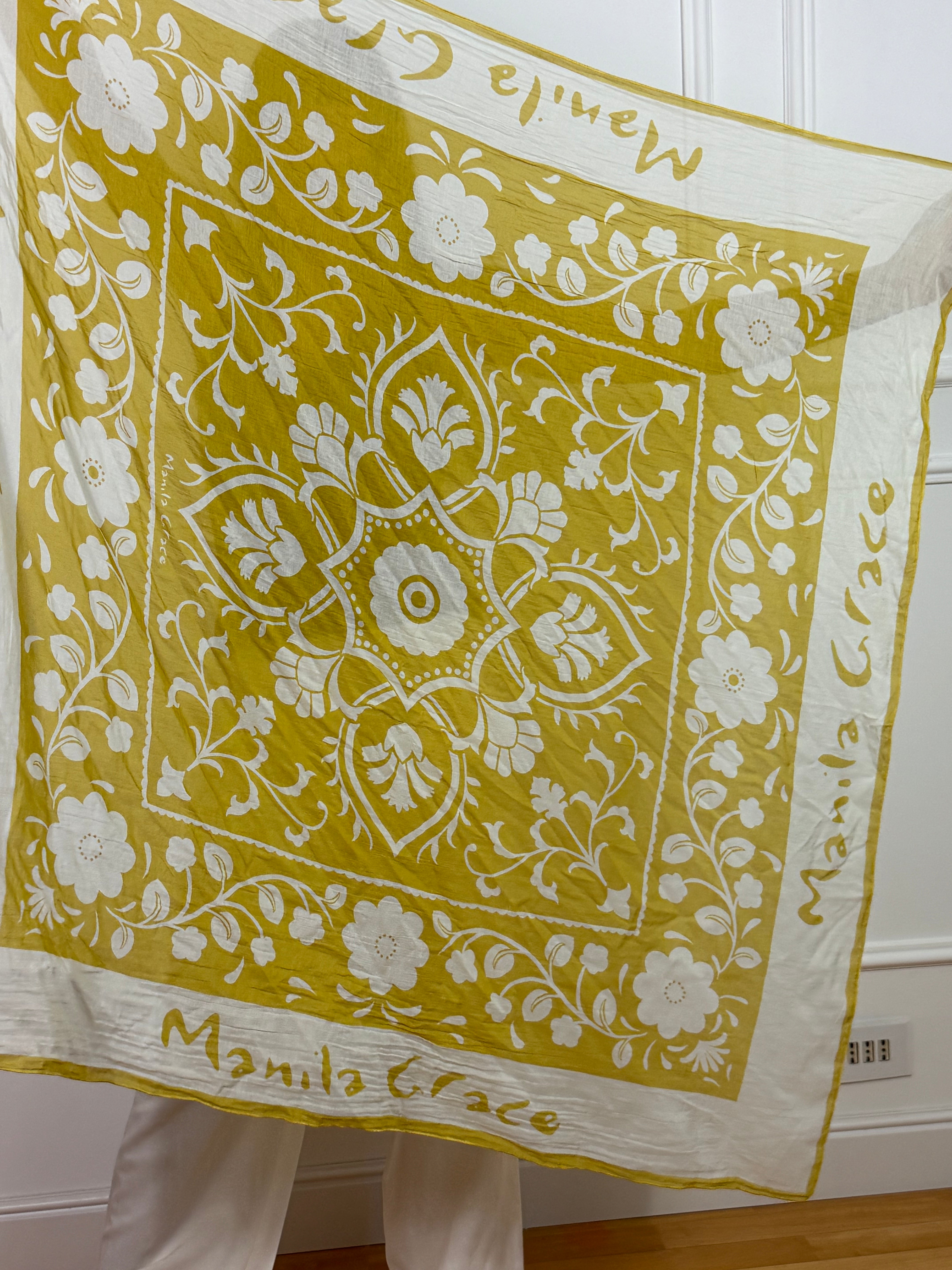 Foulard bandana Manila Grace FANTASIA FIORI CON LOGO