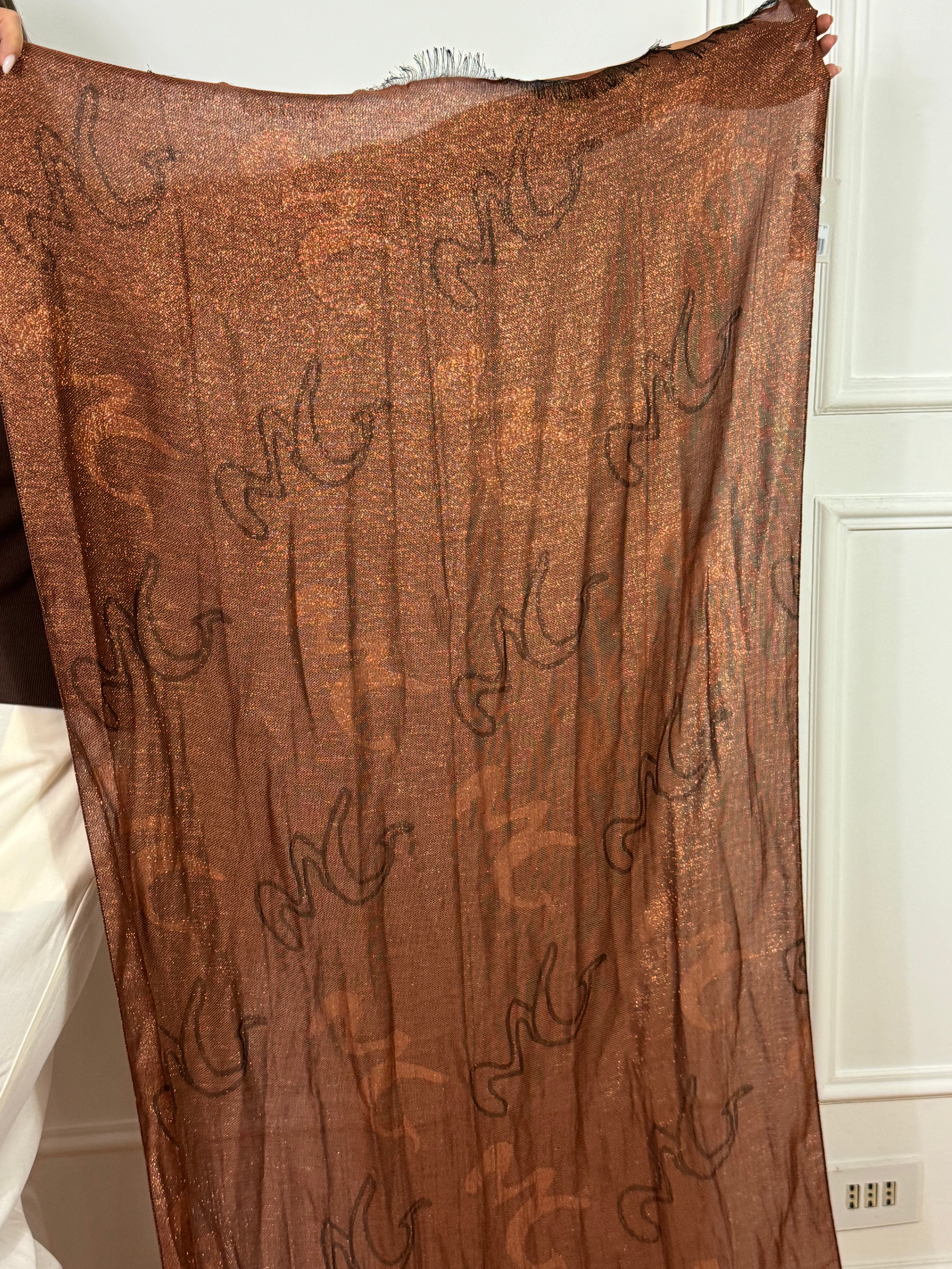 Foulard Manila Grace in lurex - logo glitter
