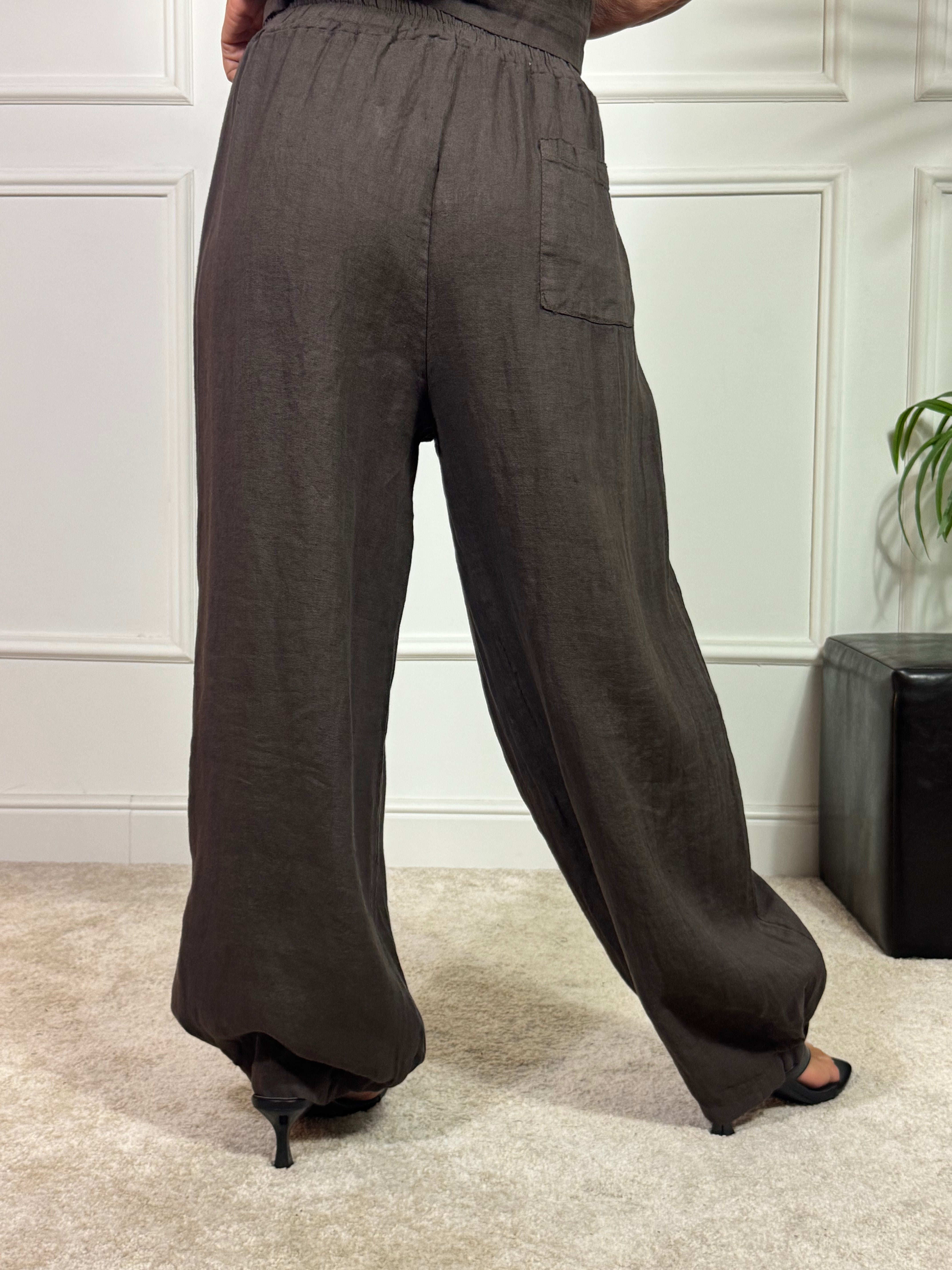 PANTALONE LUNGO IN LINO VICTORIA ILMH - BARREL