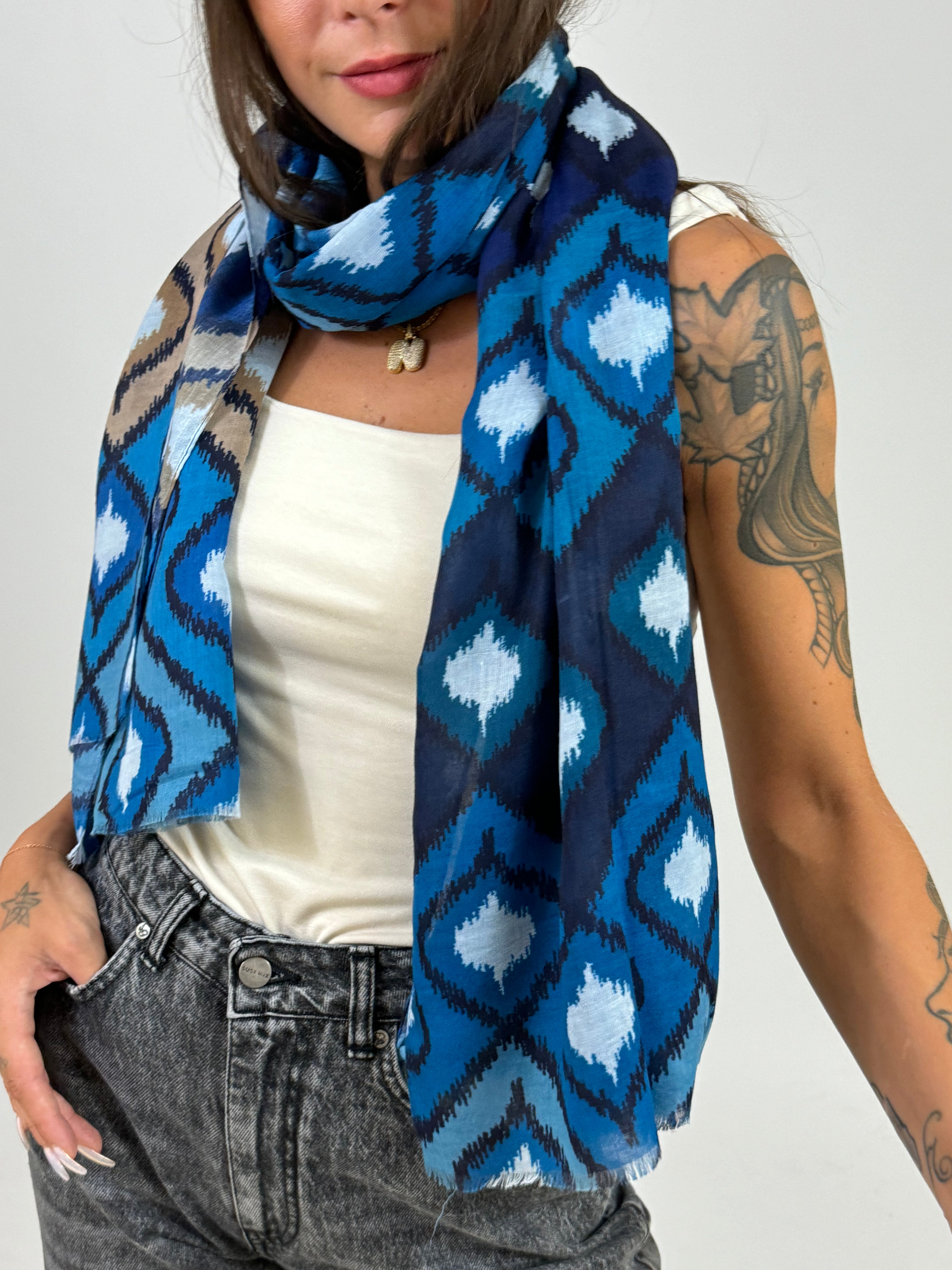 Sciarpa foulard in viscosa Susy Mix FANTASIA INCA