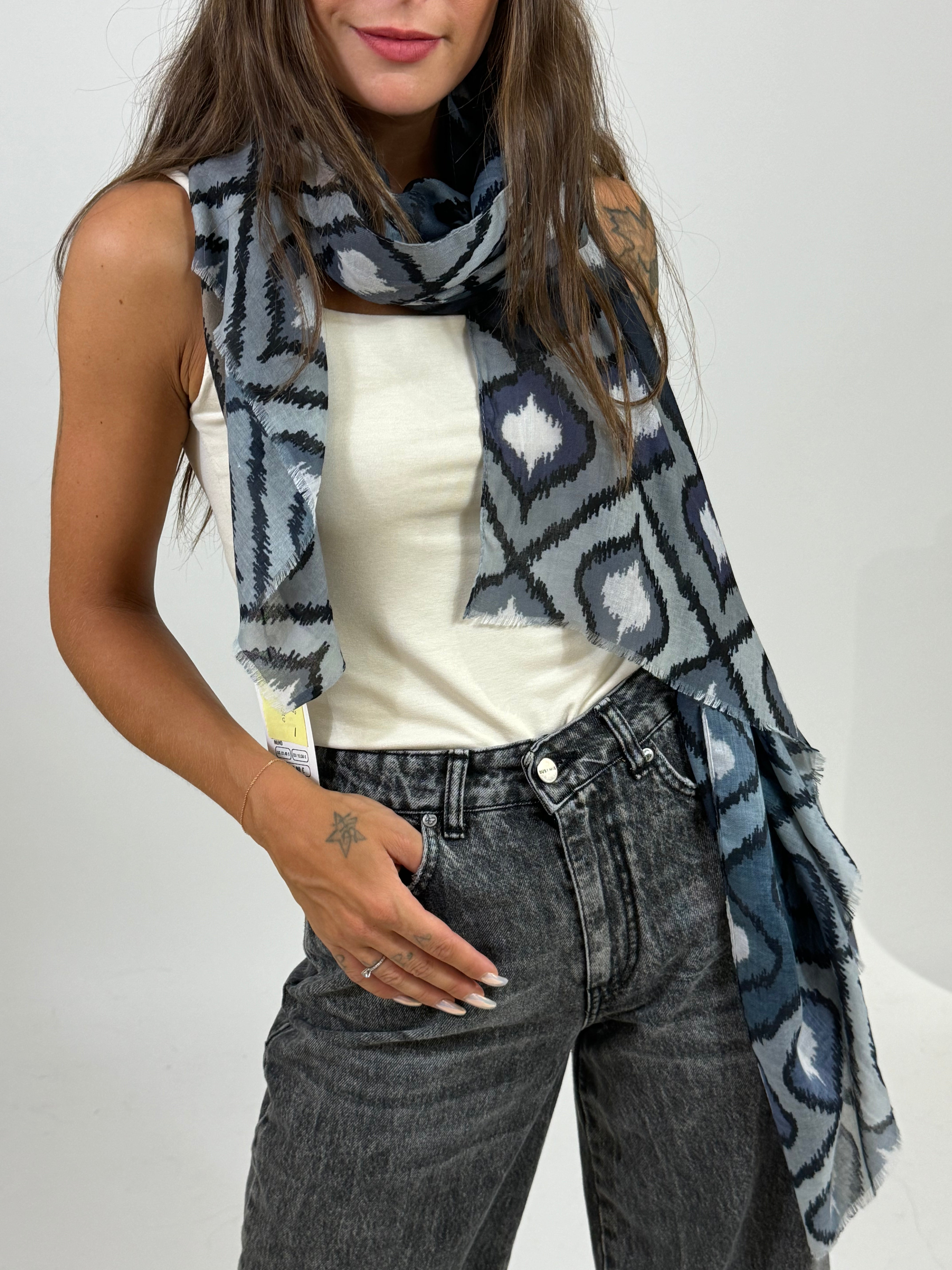 Sciarpa foulard in viscosa Susy Mix FANTASIA INCA