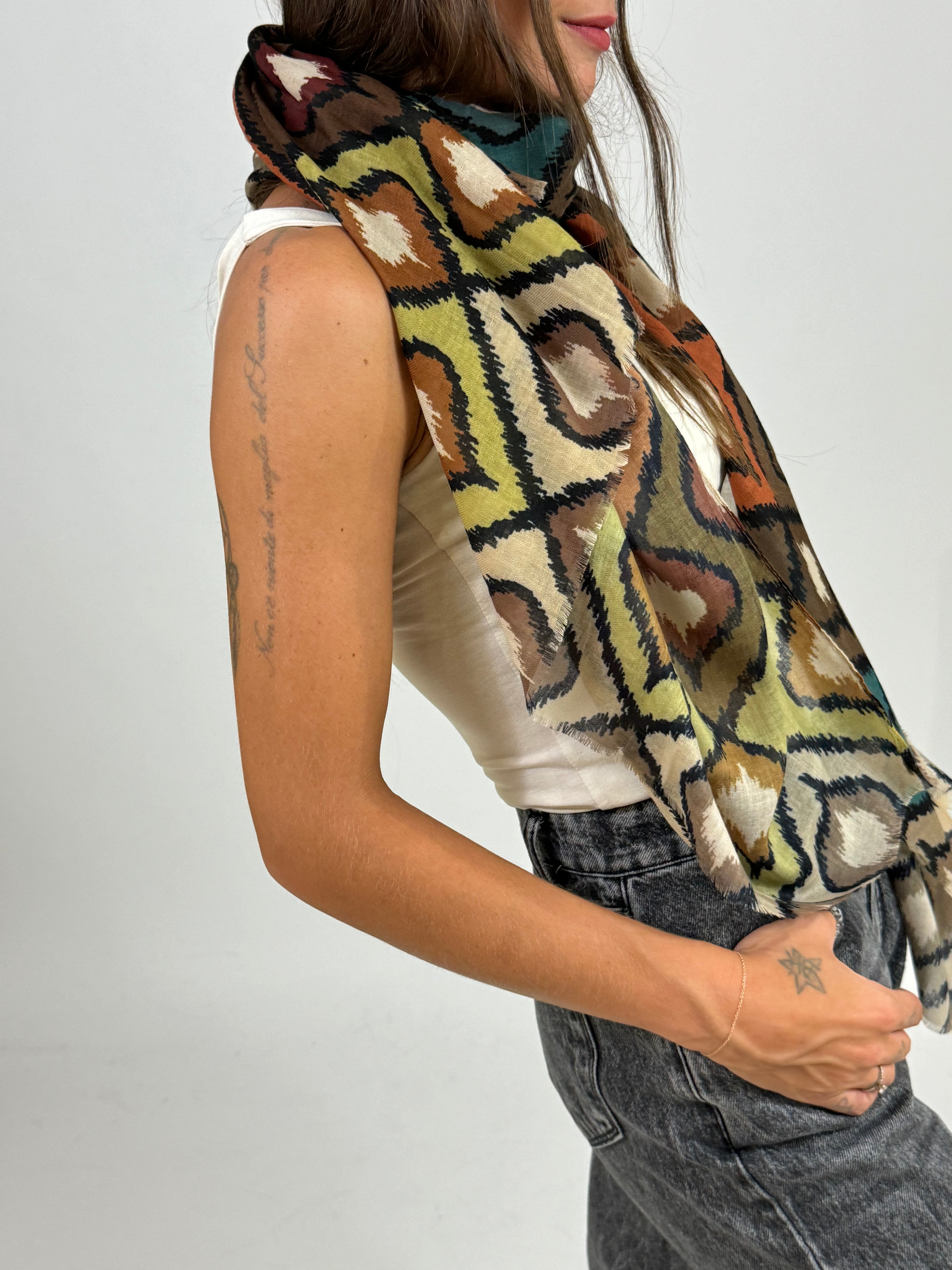 Sciarpa foulard in viscosa Susy Mix FANTASIA INCA