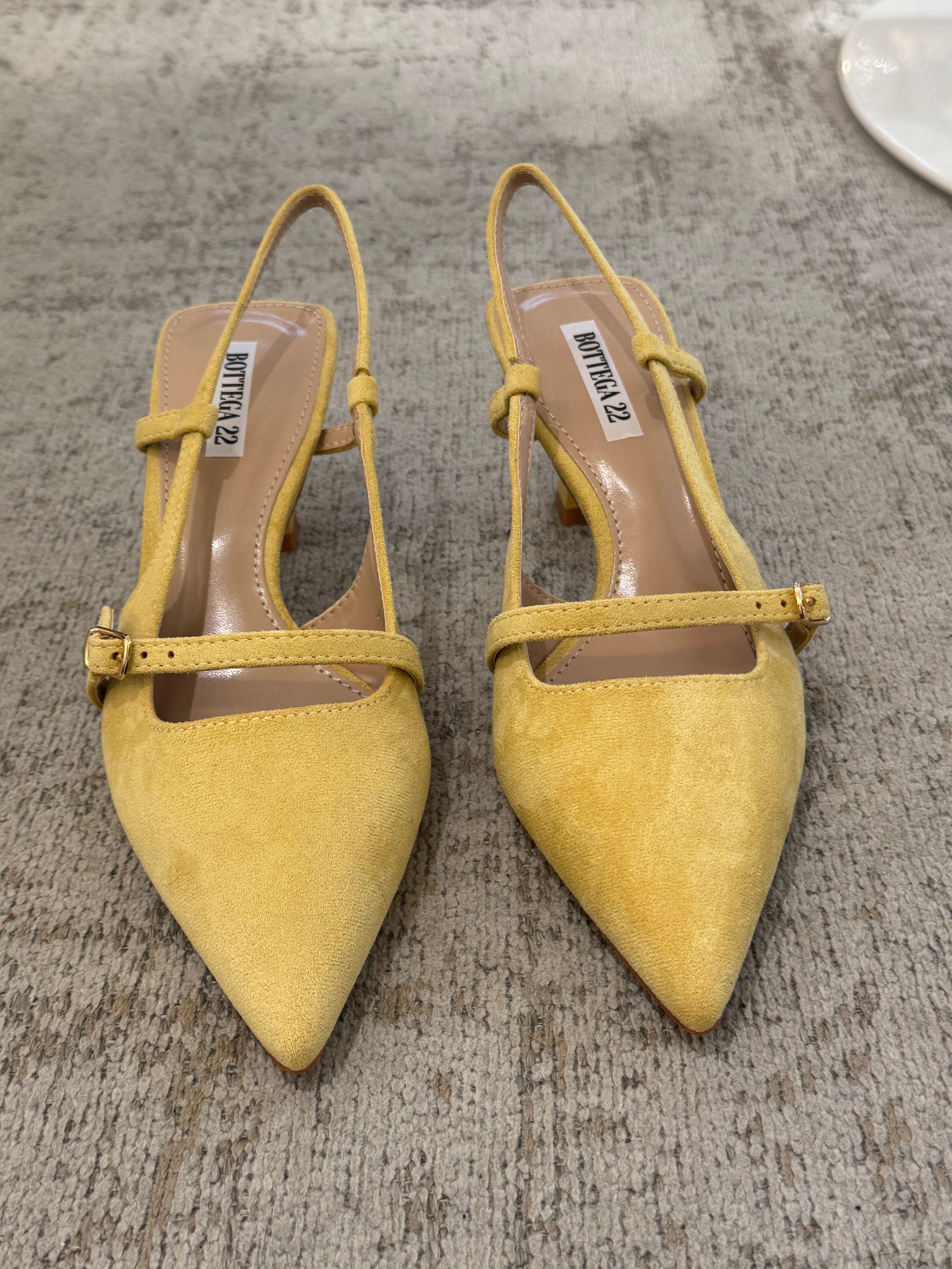 Scarpa  SLING-BACK in ecopelle effetto scamosciato