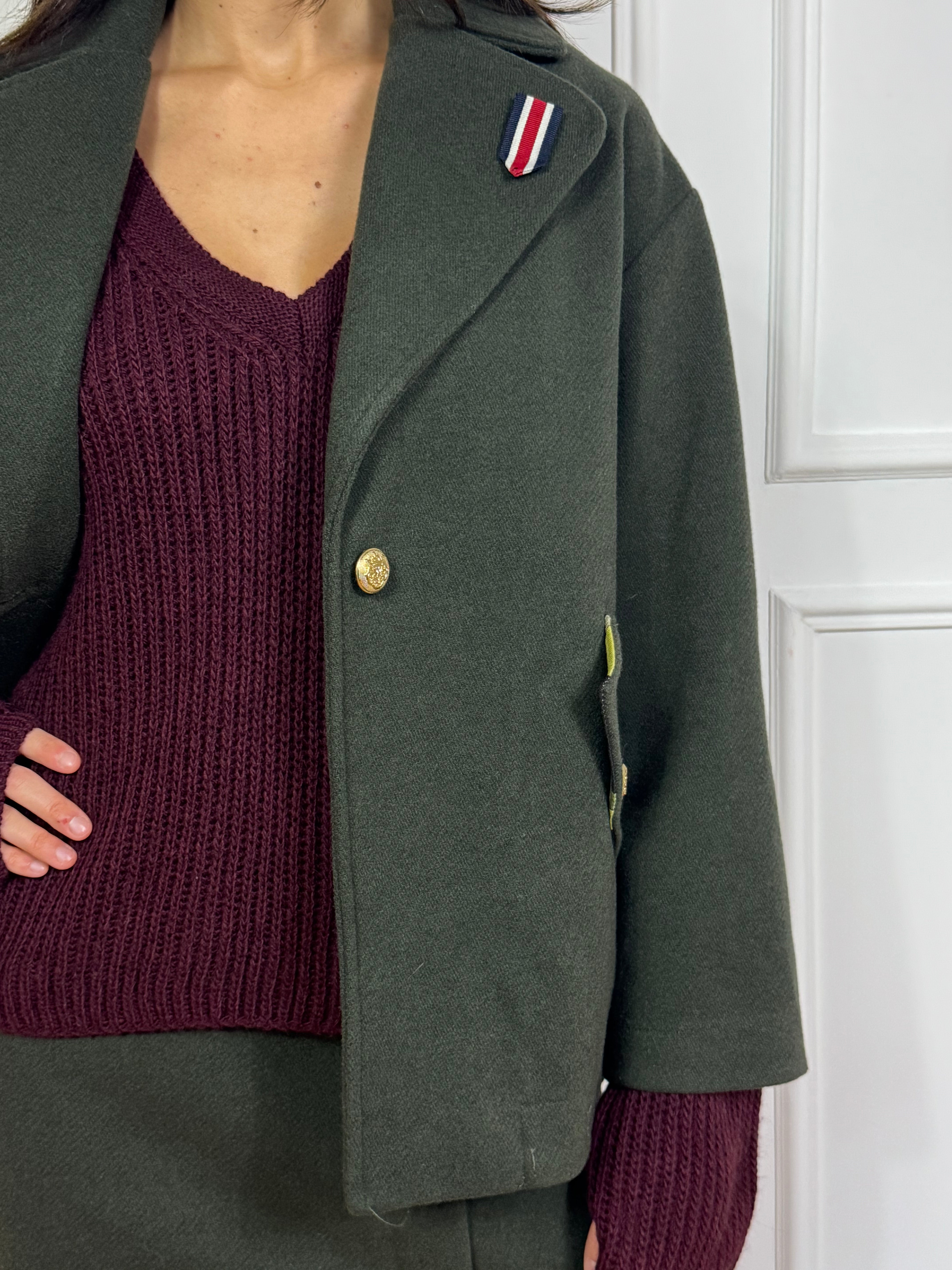 Giacca in pannetto military Kikisix