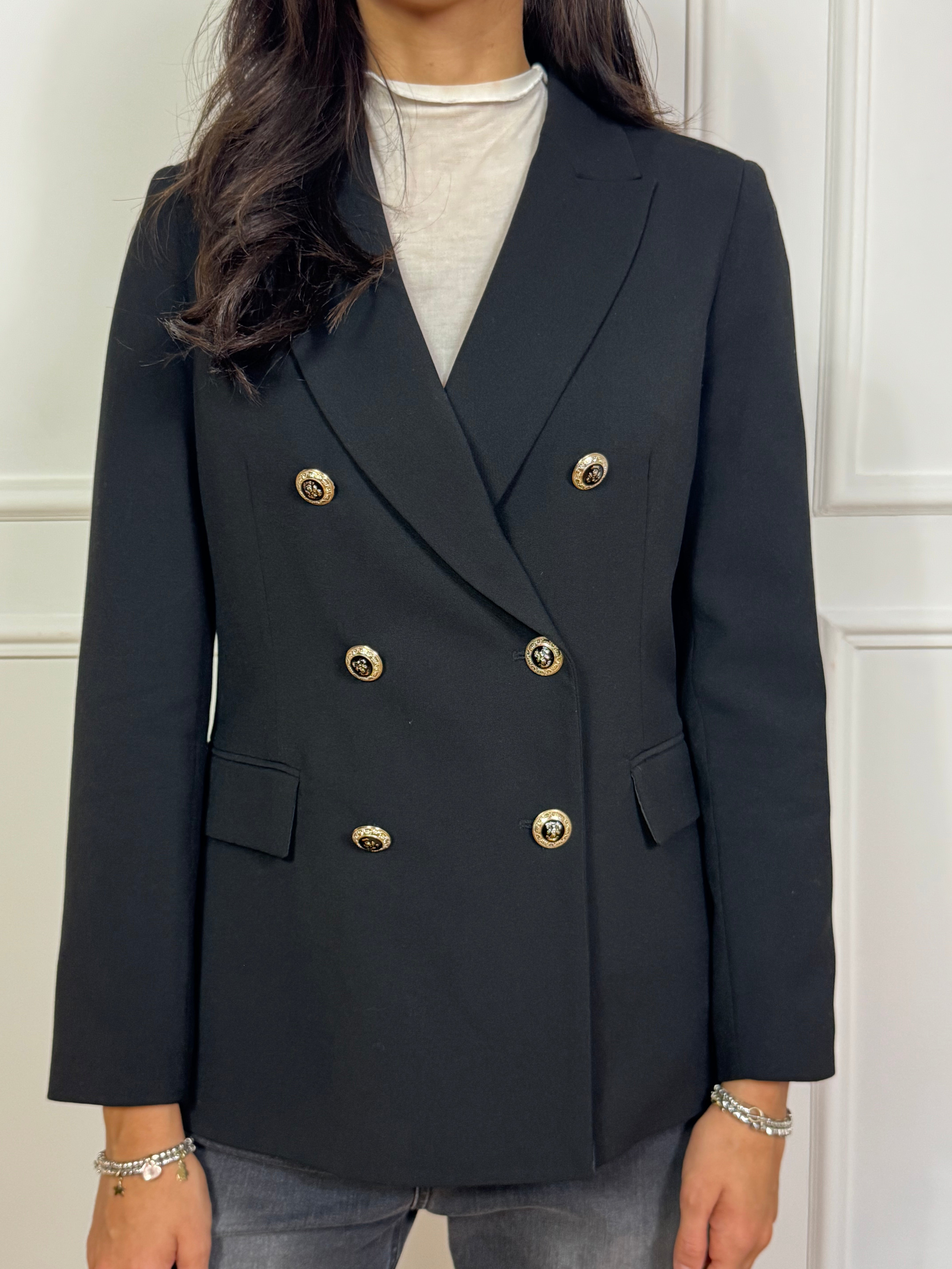 Giacca blazer doppiopetto  Kikisix  bottoni oro