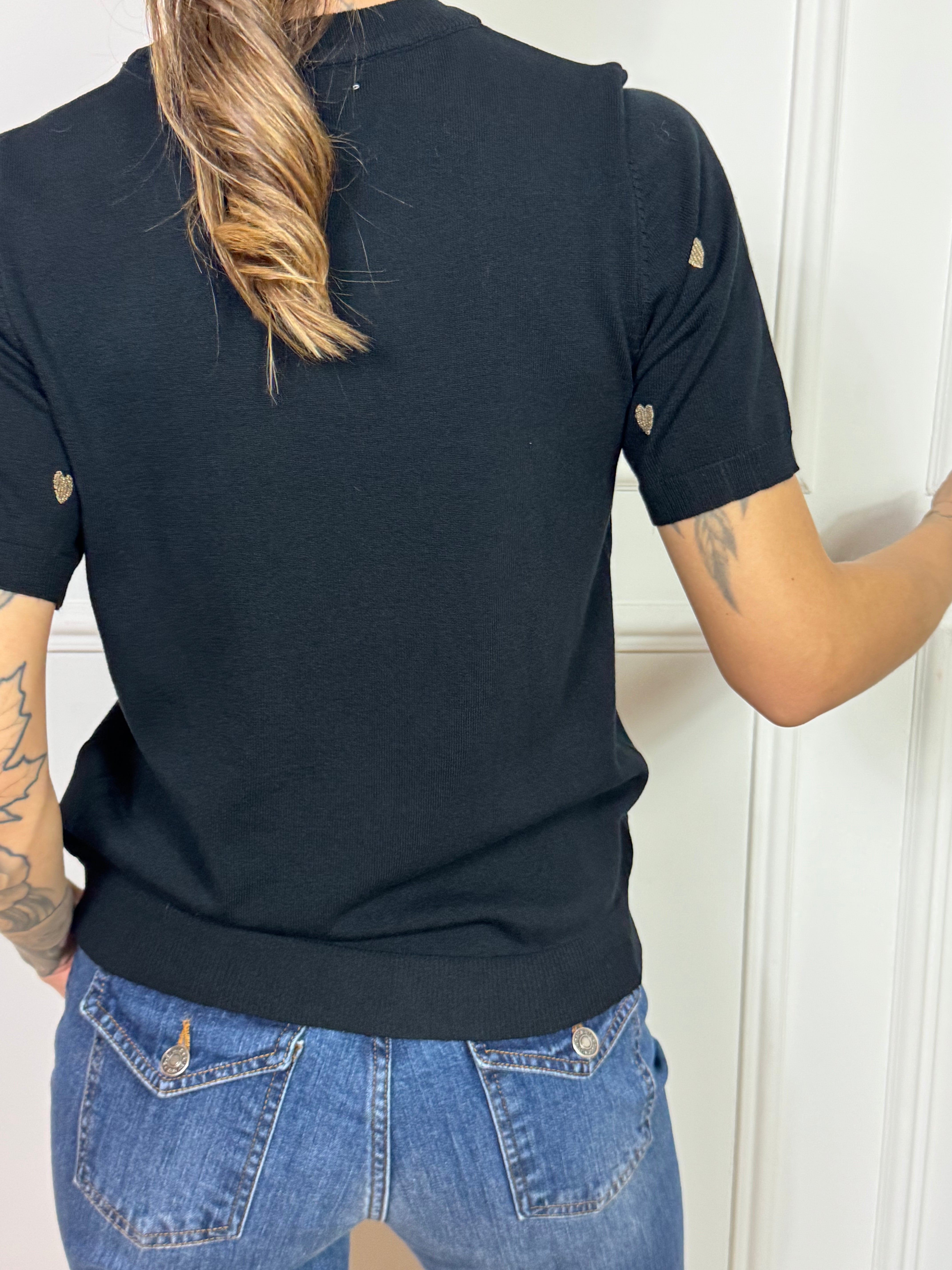 Maglia manica corta con cuore VICTORIA ILMH