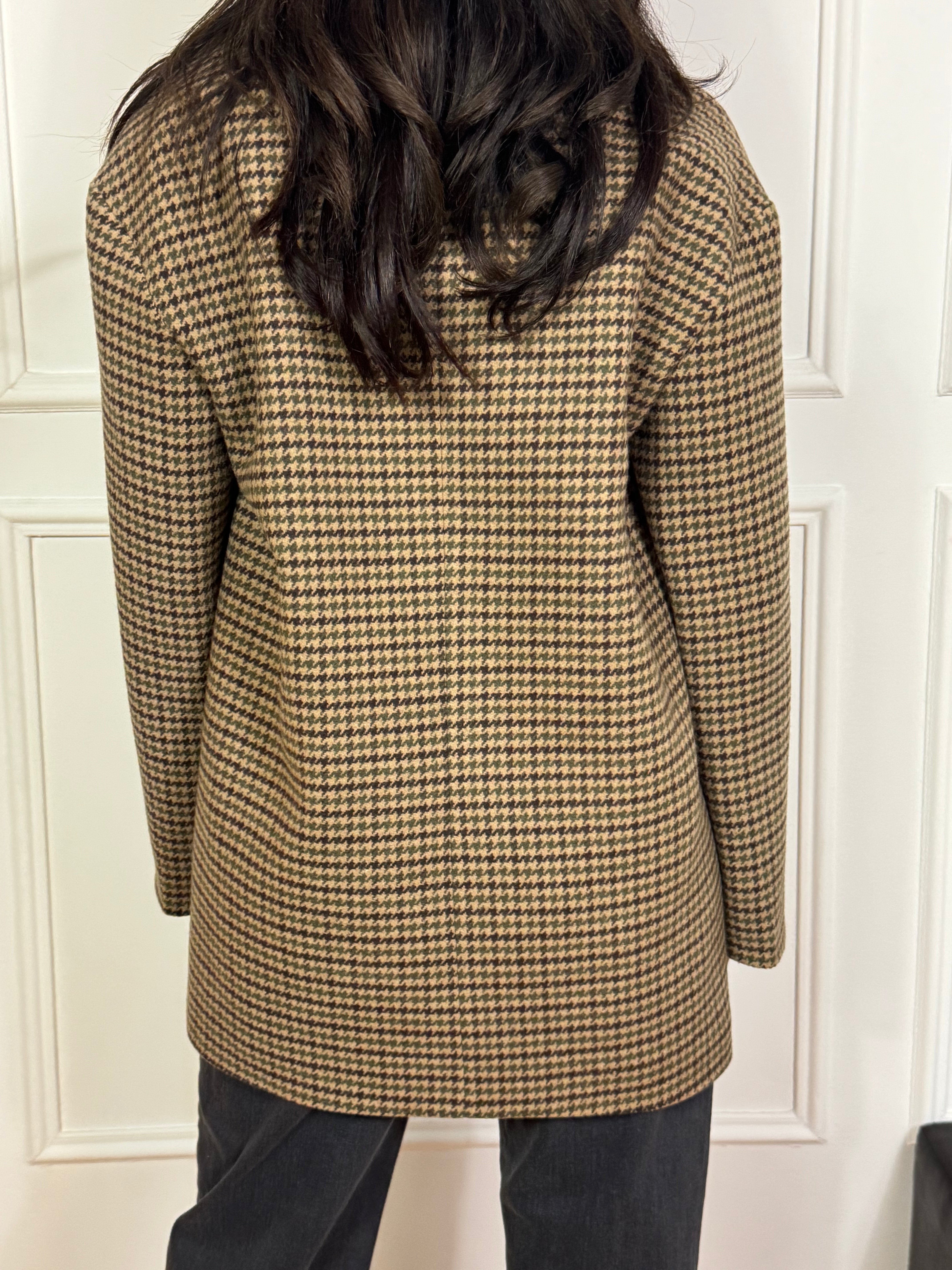 CAPPOTTO Kikisix fantasia pied-de-poule con spilla Love