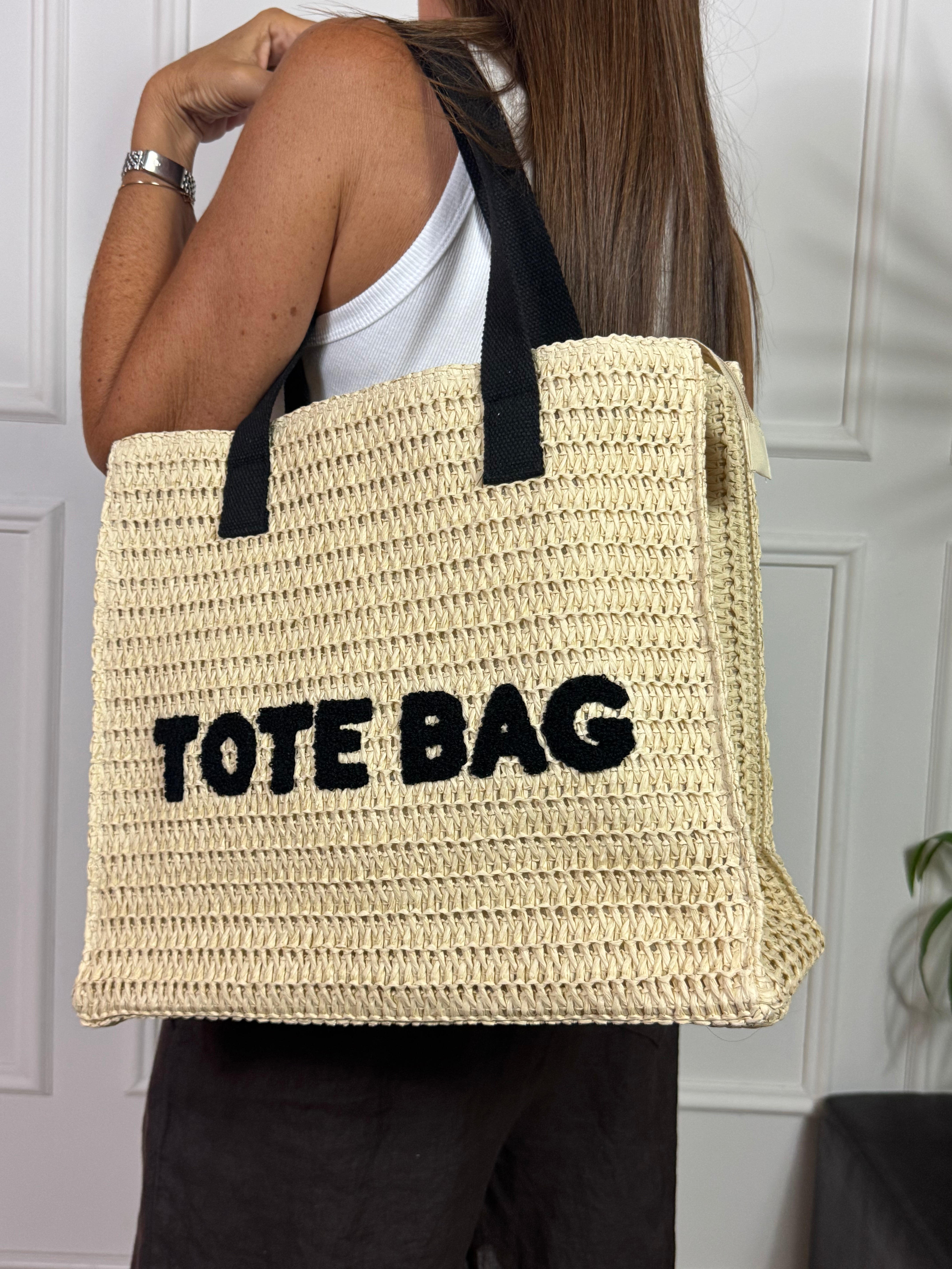 Borsa in raffia Victoria ILMH TOTE BAG