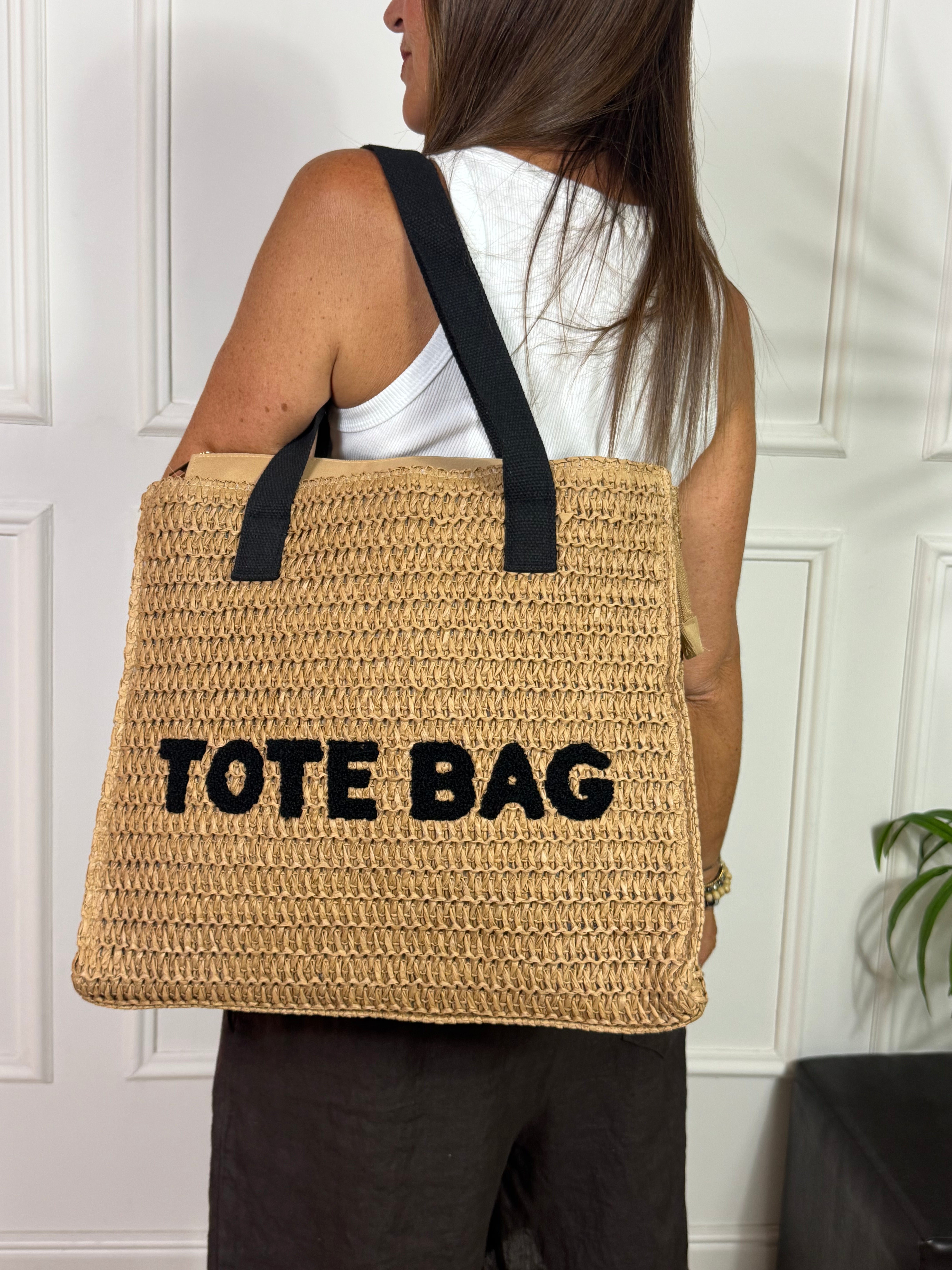 Borsa in raffia Victoria ILMH TOTE BAG