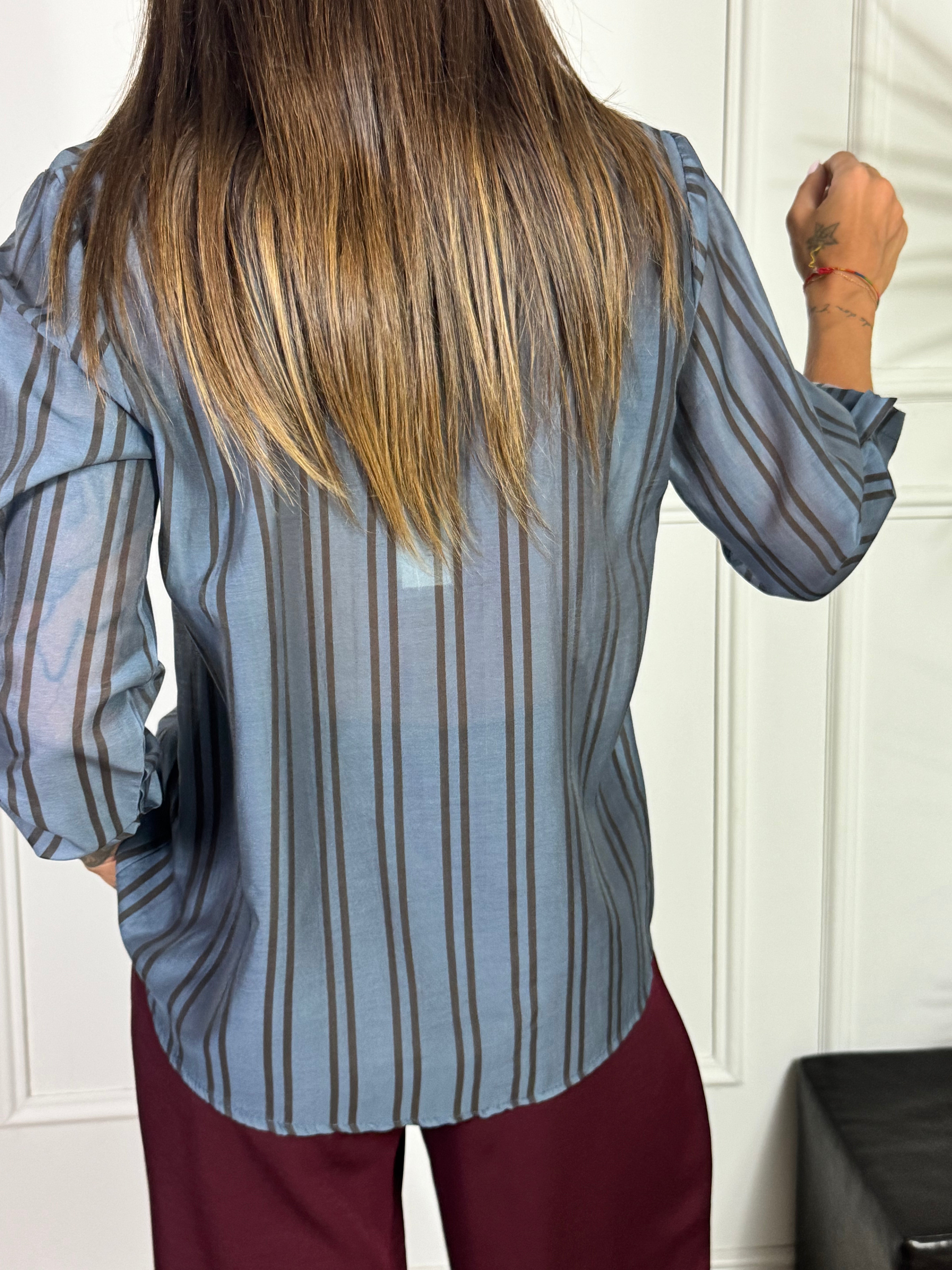 Camicia SENZA COLLETTO Victoria ILMH fantasia righe