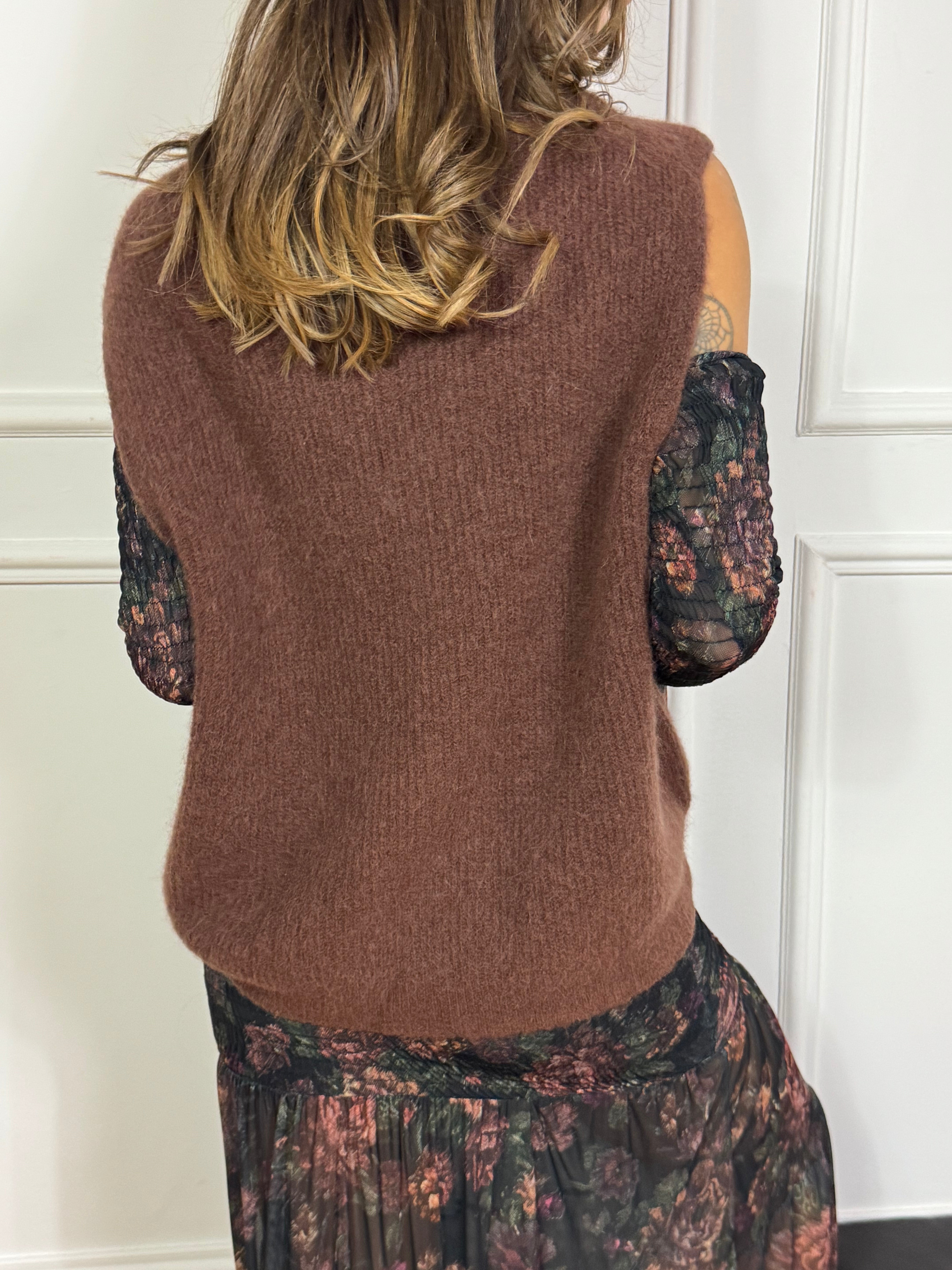 Gilet misto lana con bottoni Victoria ILMH OVER