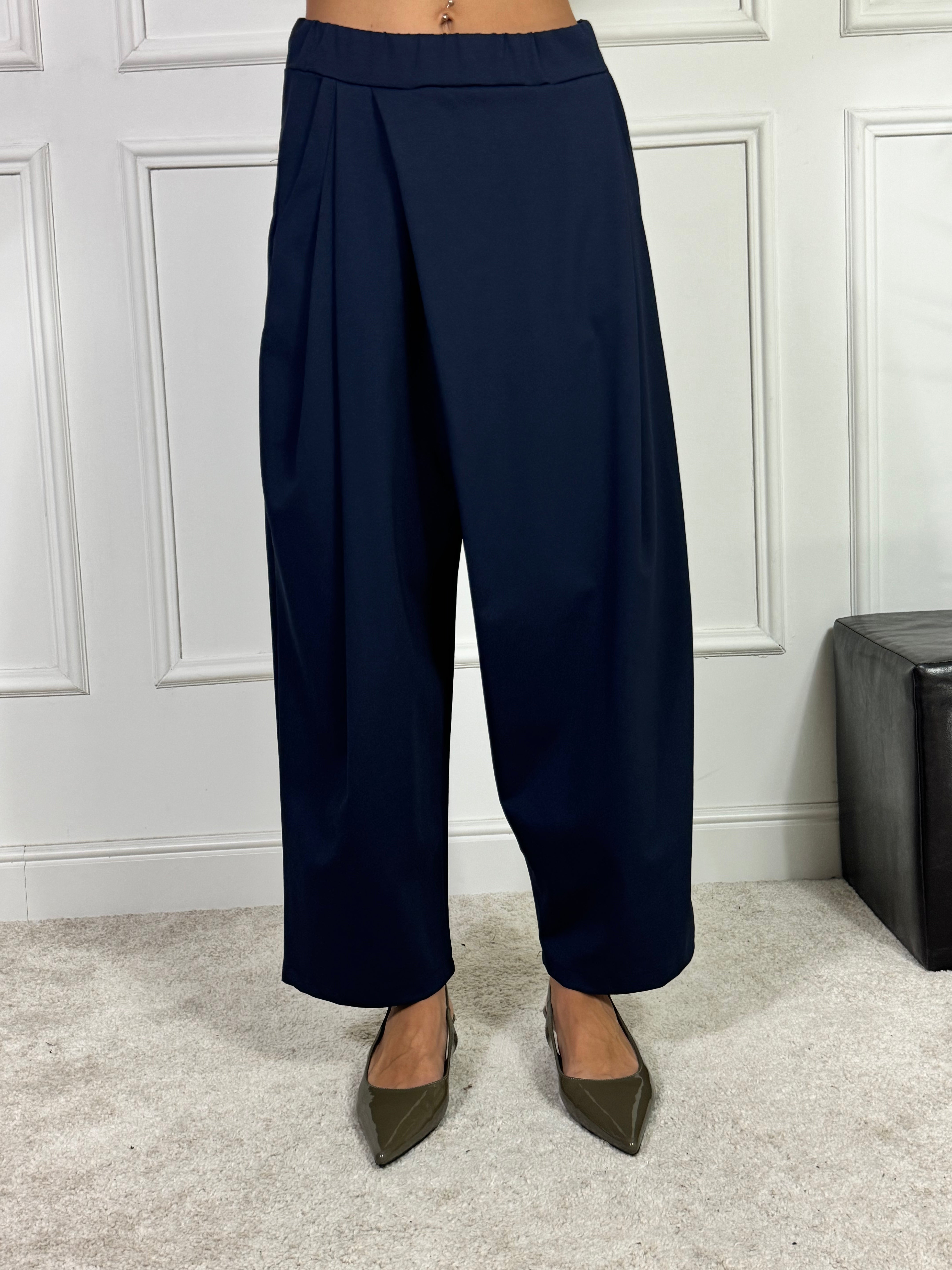 Pantalone PUNTO MILANO Victoria ILMH BALLOON CON PINCES LATERALE