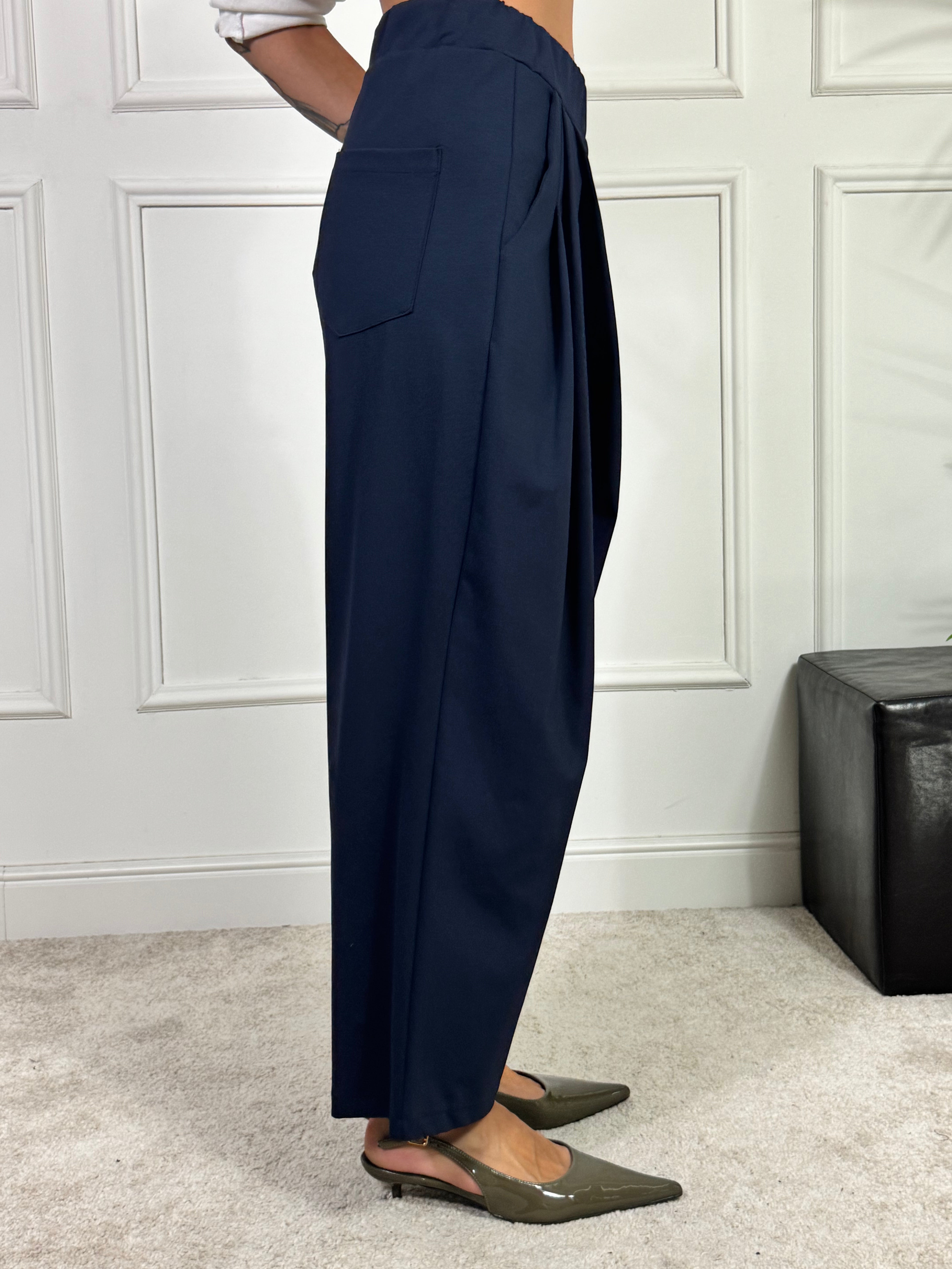 Pantalone PUNTO MILANO Victoria ILMH BALLOON CON PINCES LATERALE