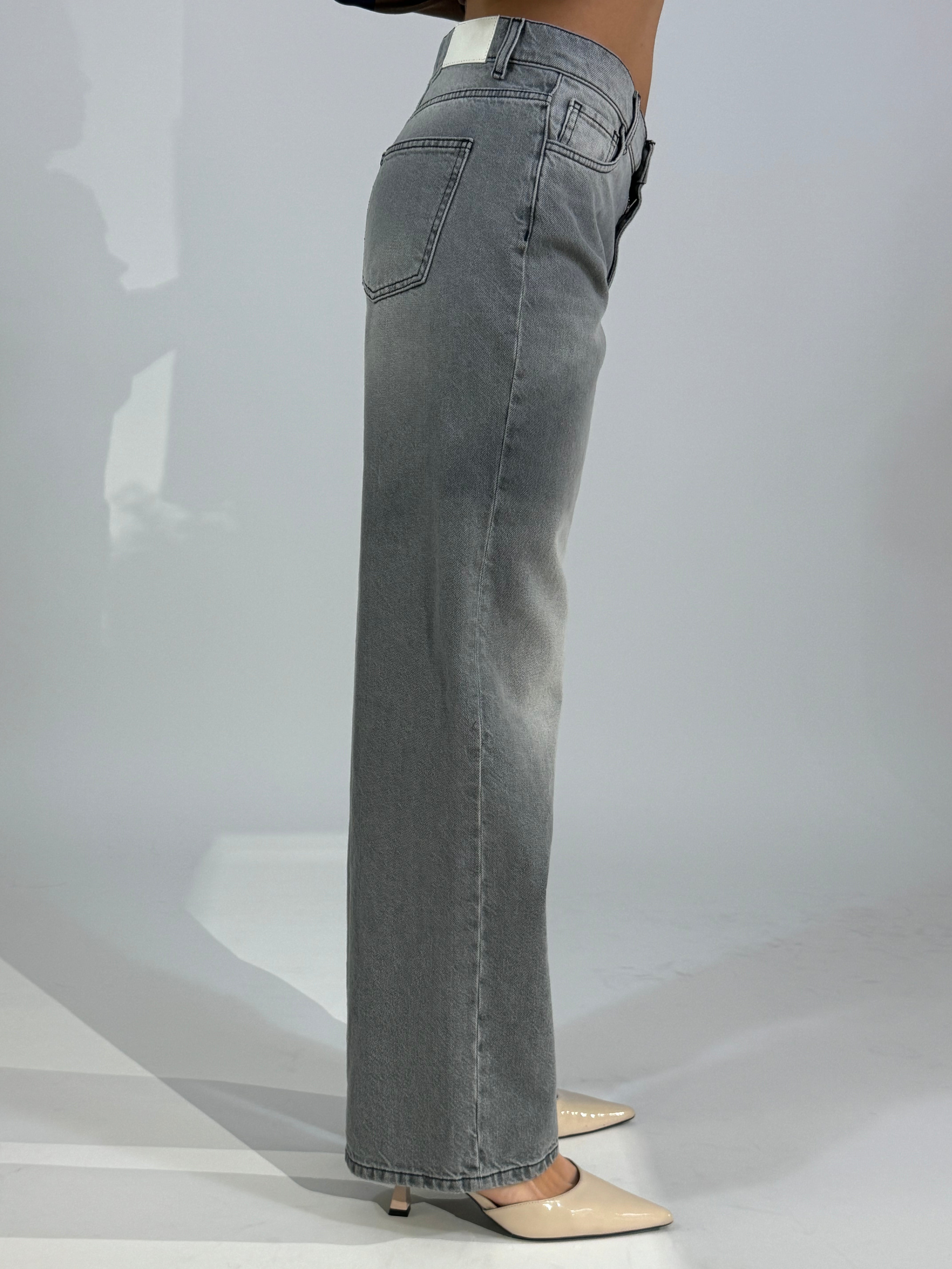 Jeans Tensione In straight fit denim grigio