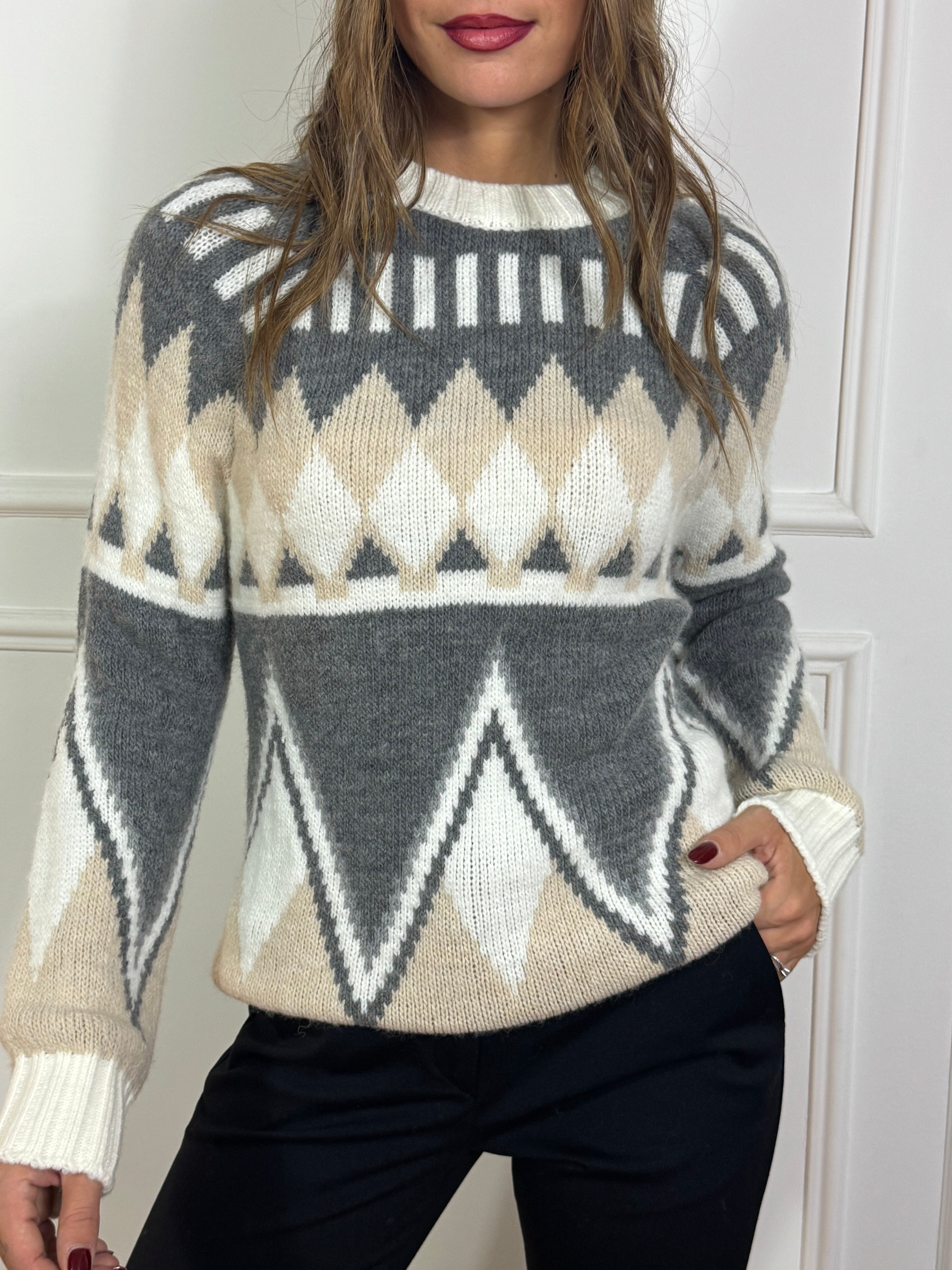 Maglia pullover The Loom Archive fantasia etnica