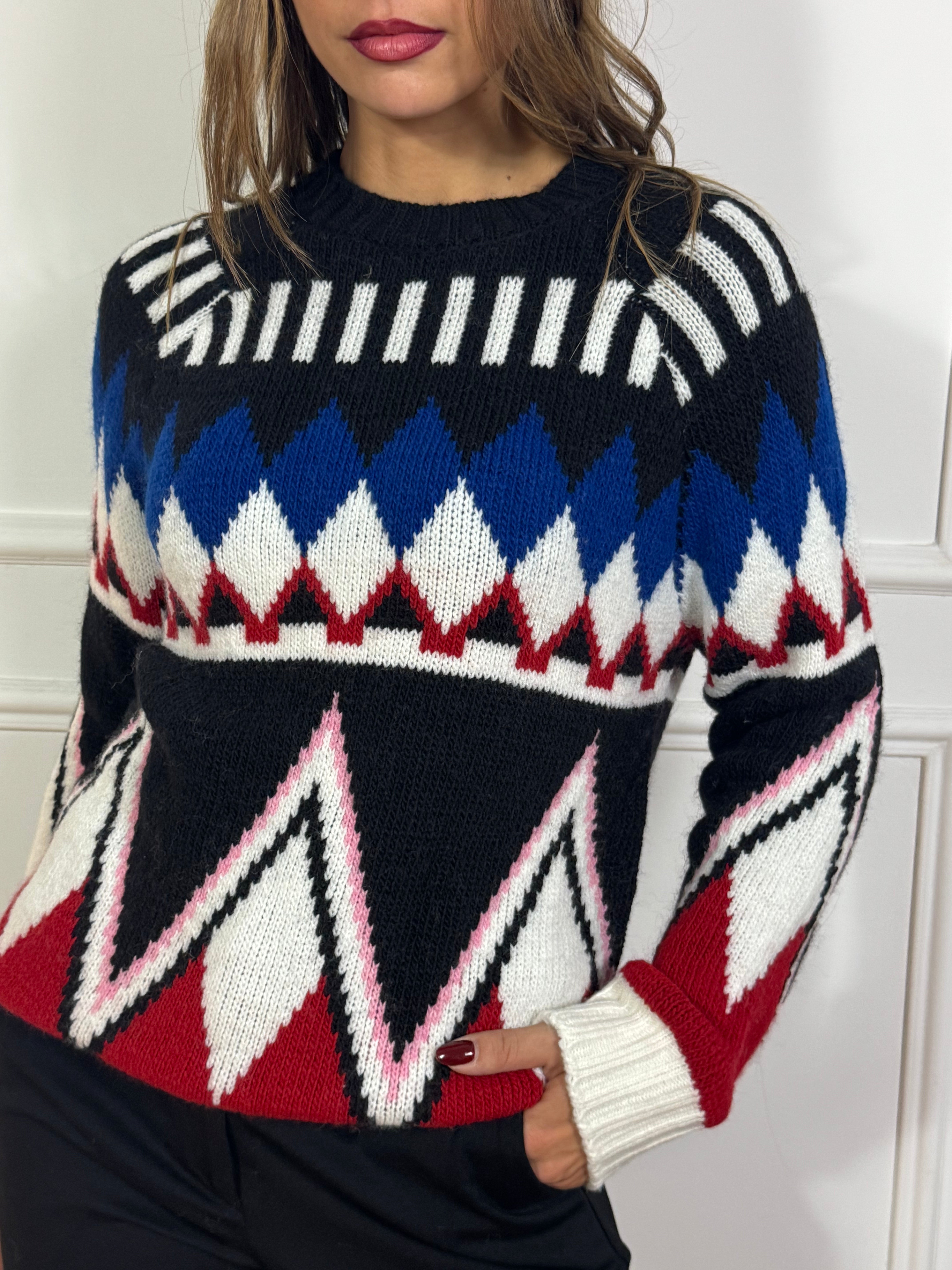 Maglia pullover The Loom Archive fantasia etnica