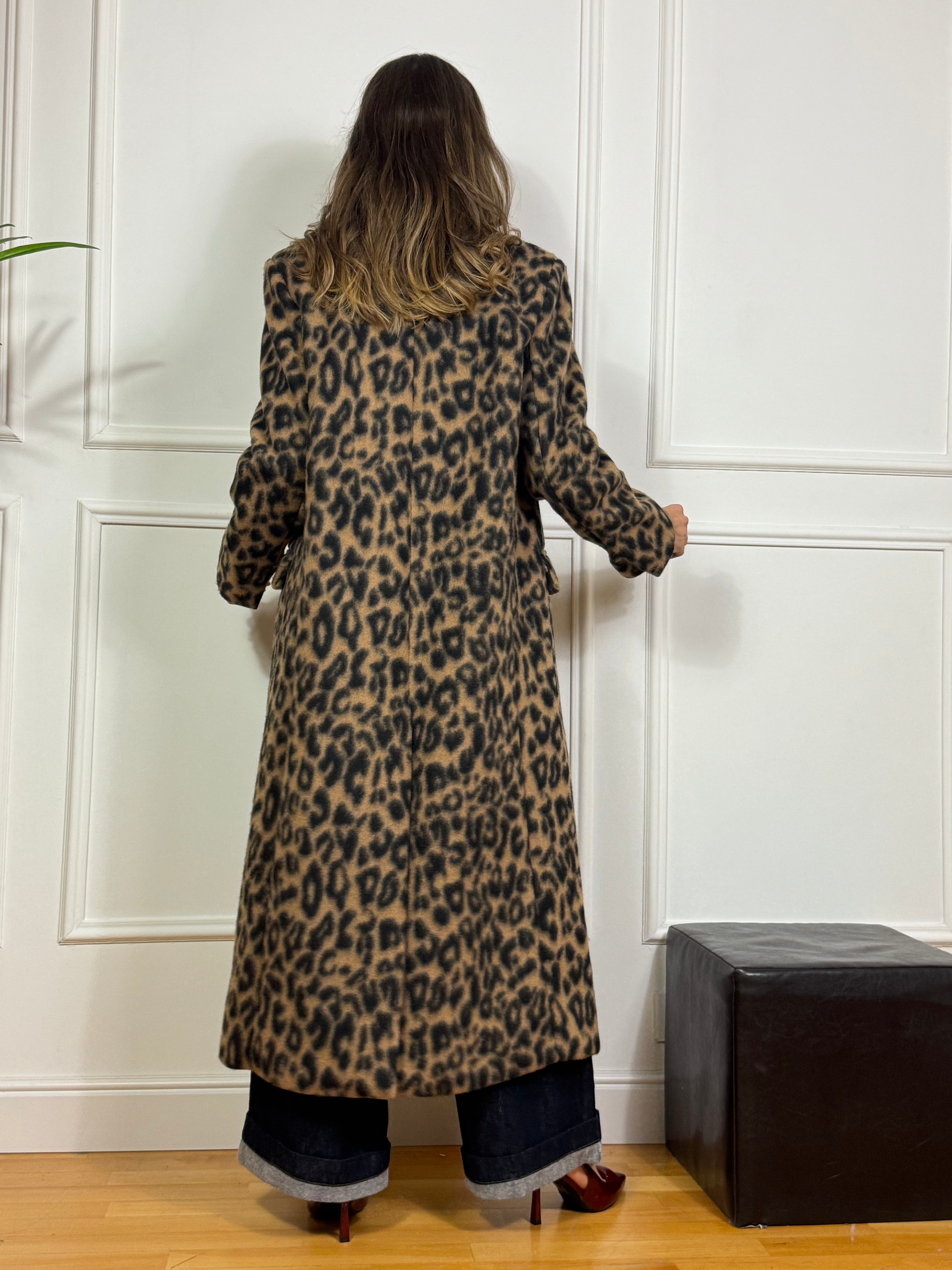 Cappotto OVER Victoria ILMH LEOPARDATO