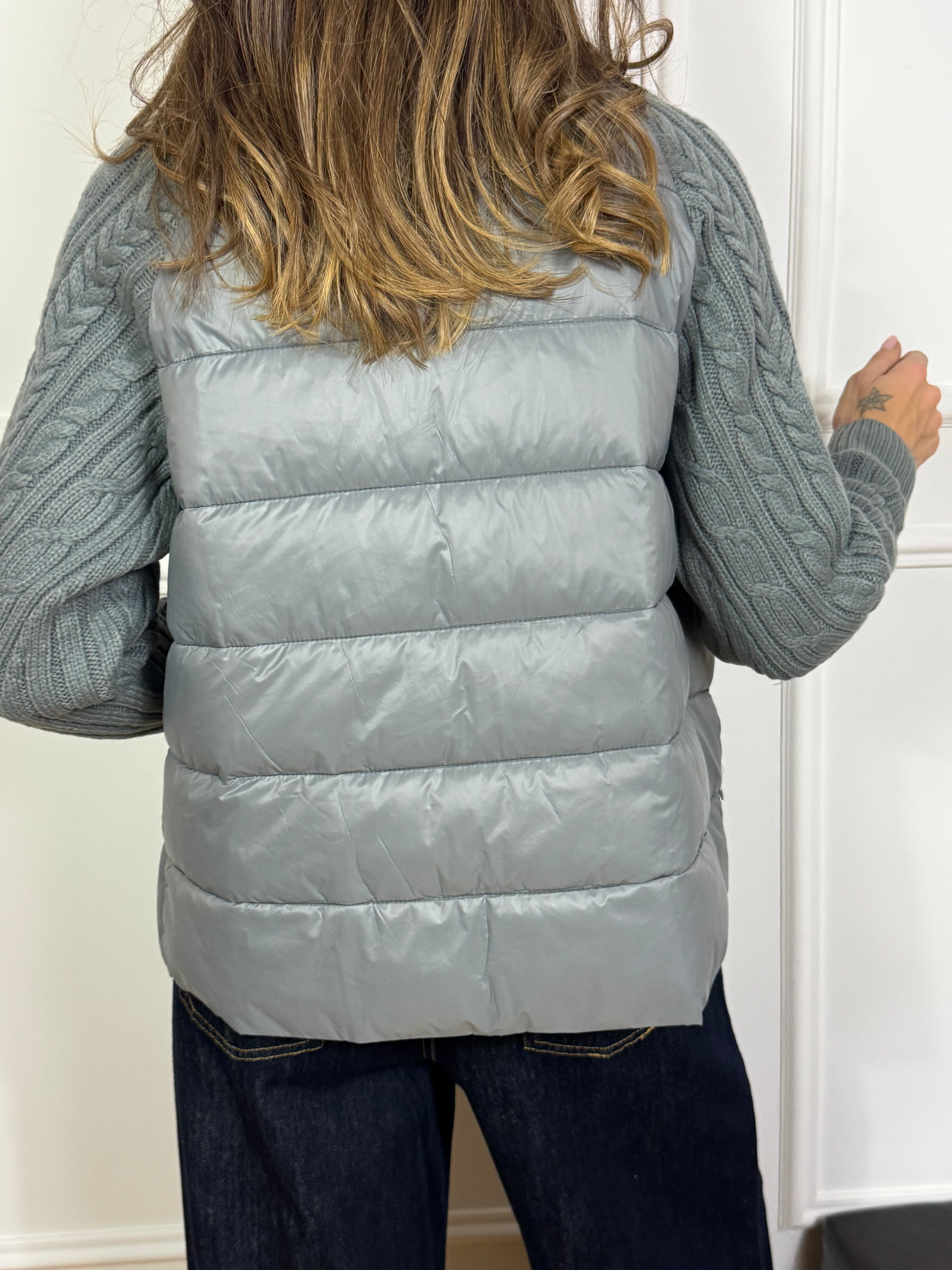 Piumino Victoria ILMH con maniche in maglia tricot