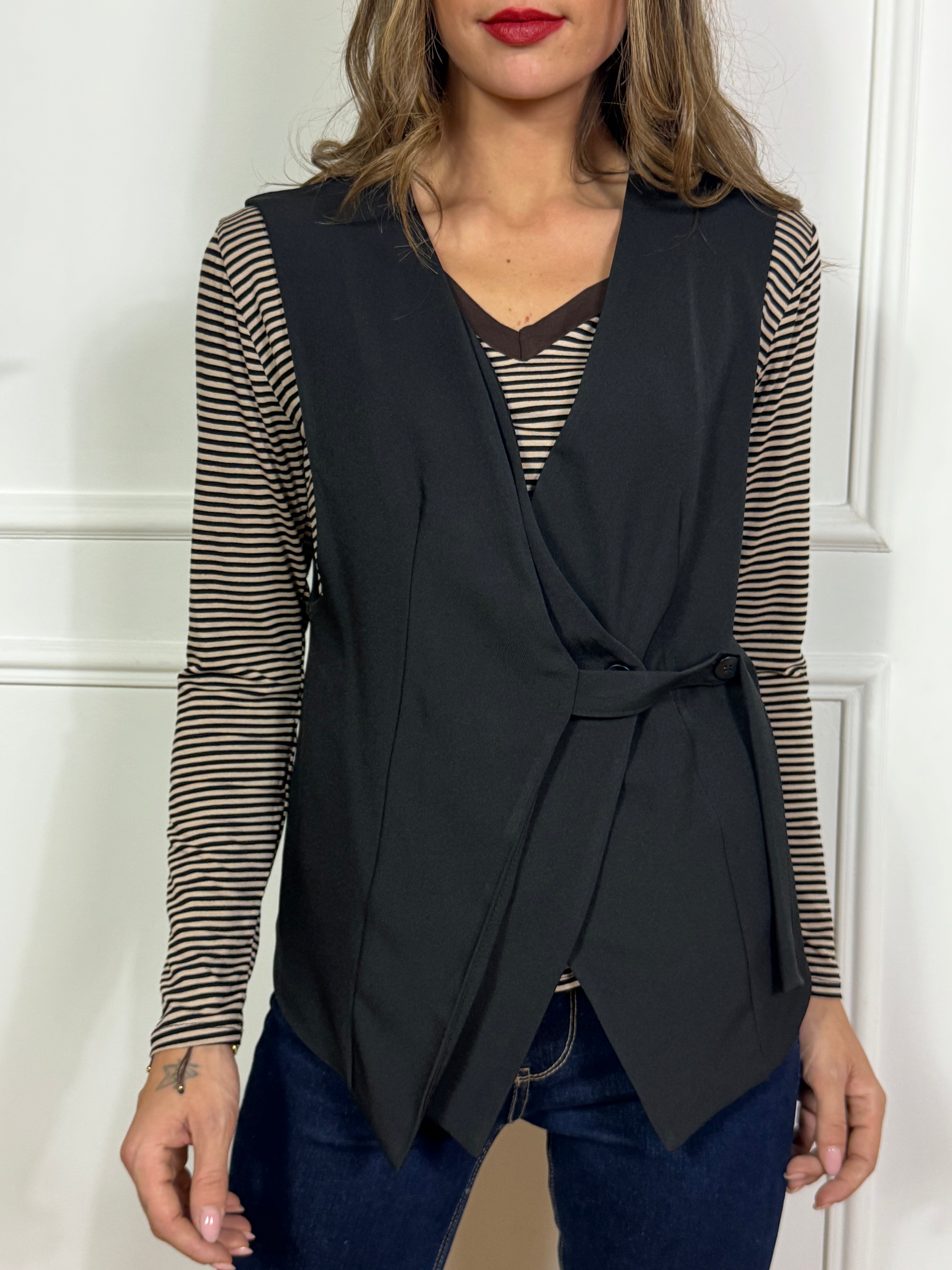 Gilet Victoria ILMH ASIMMETRICO DOPPIATO