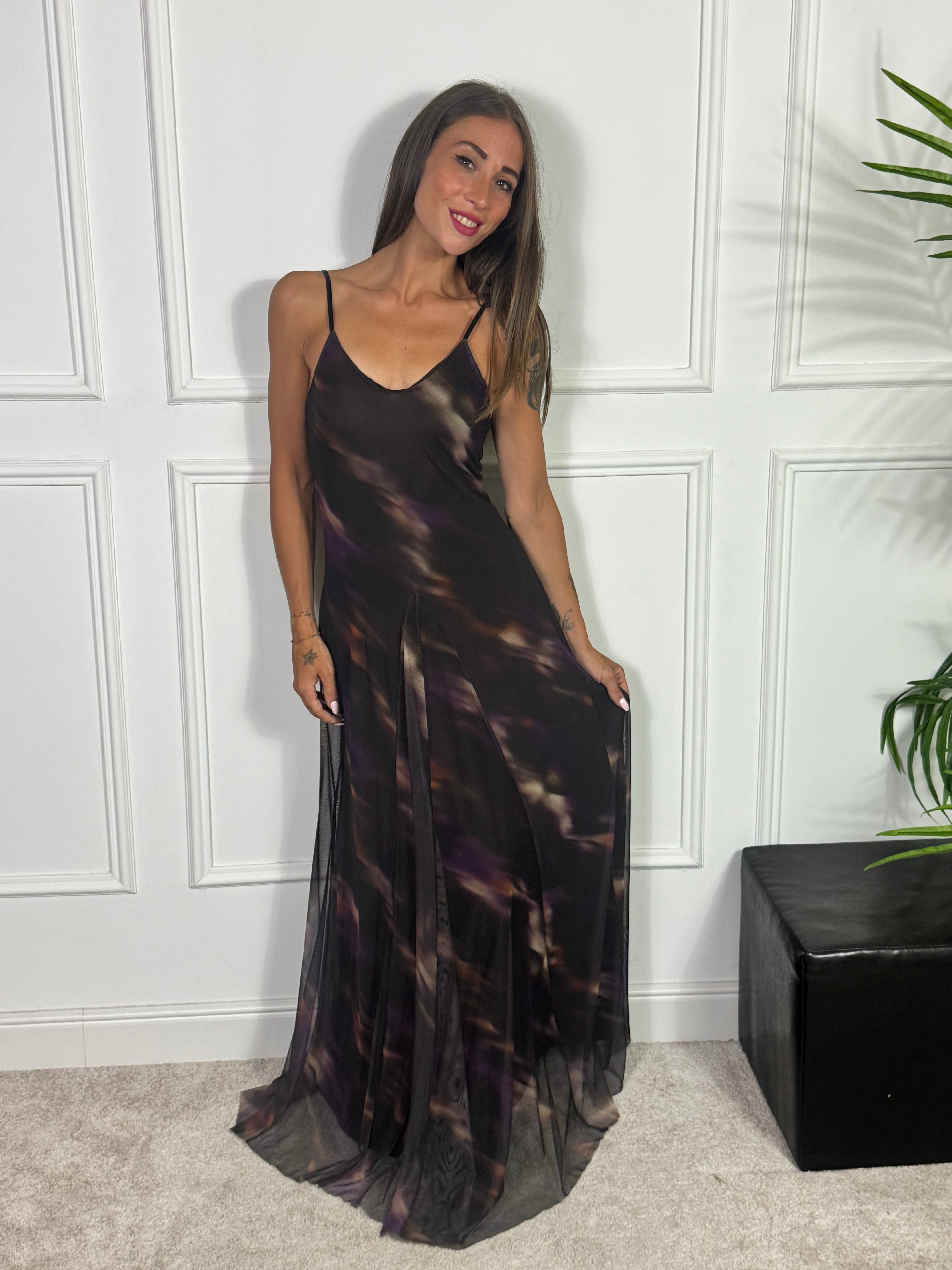 ABITO lungo in tulle Susy Mix TIE N DYE
