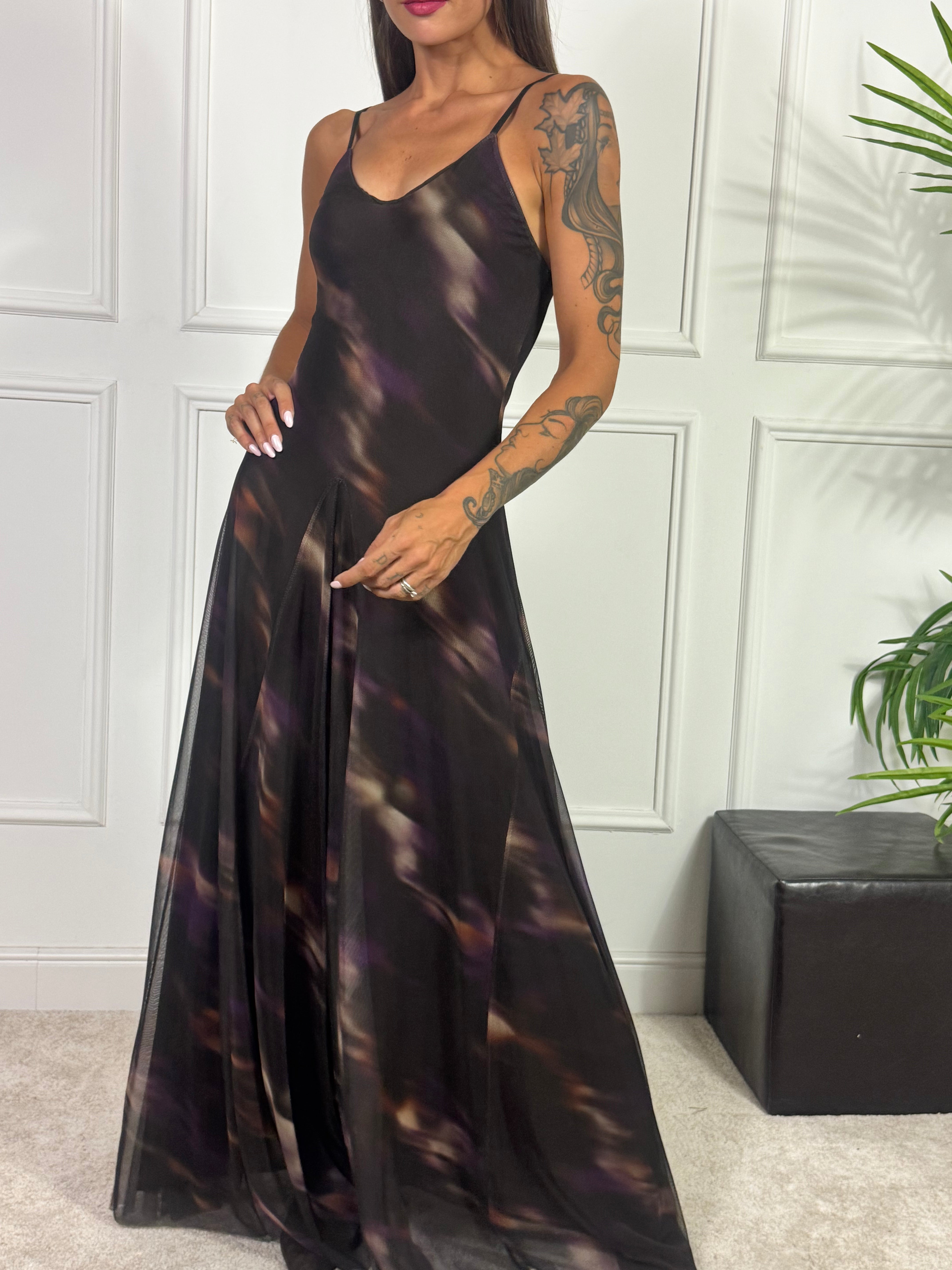 ABITO lungo in tulle Susy Mix TIE N DYE