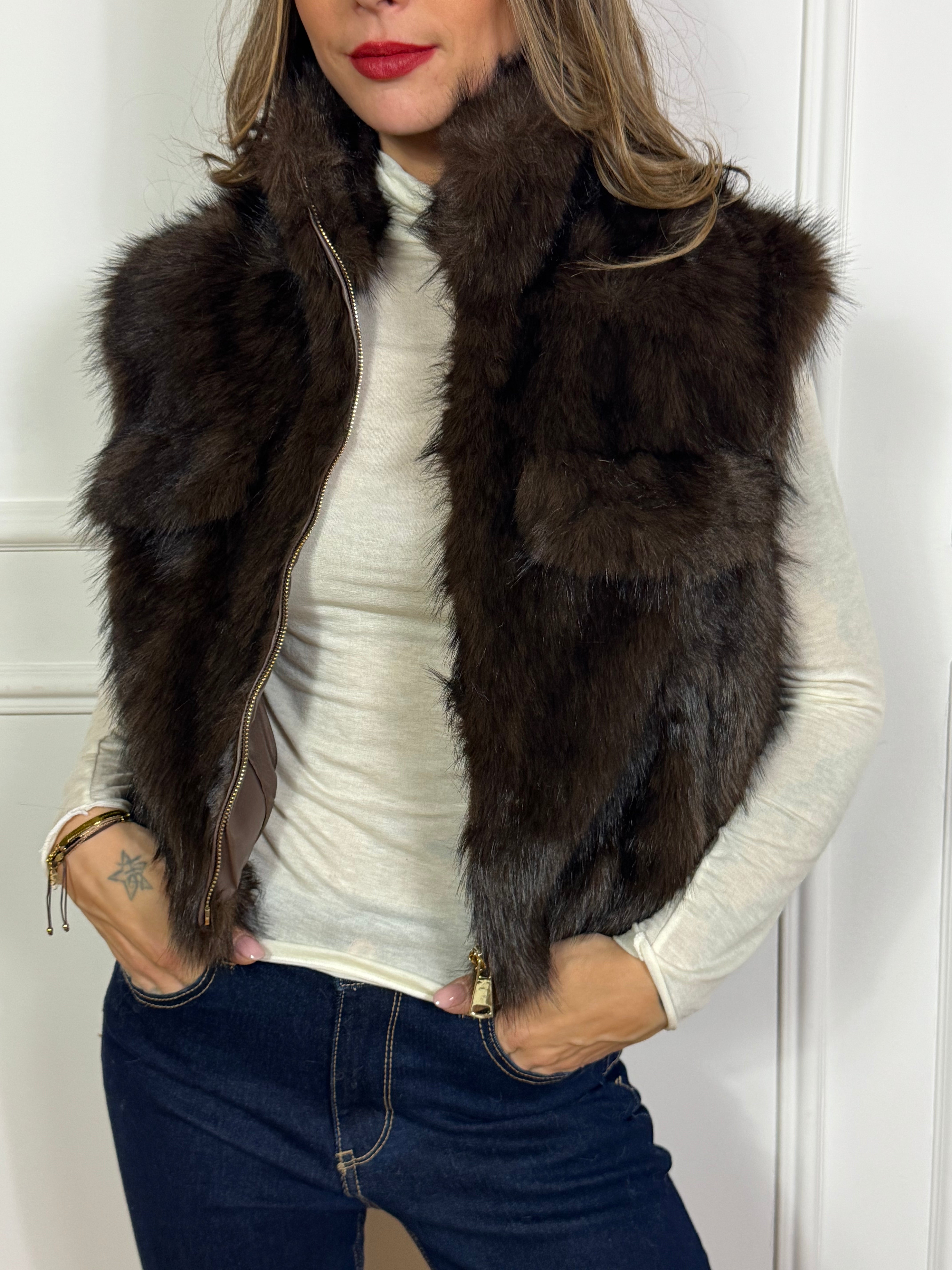 Ecopelliccia SMANICATA Victoria ILMH - SENZA CAPPUCCIO