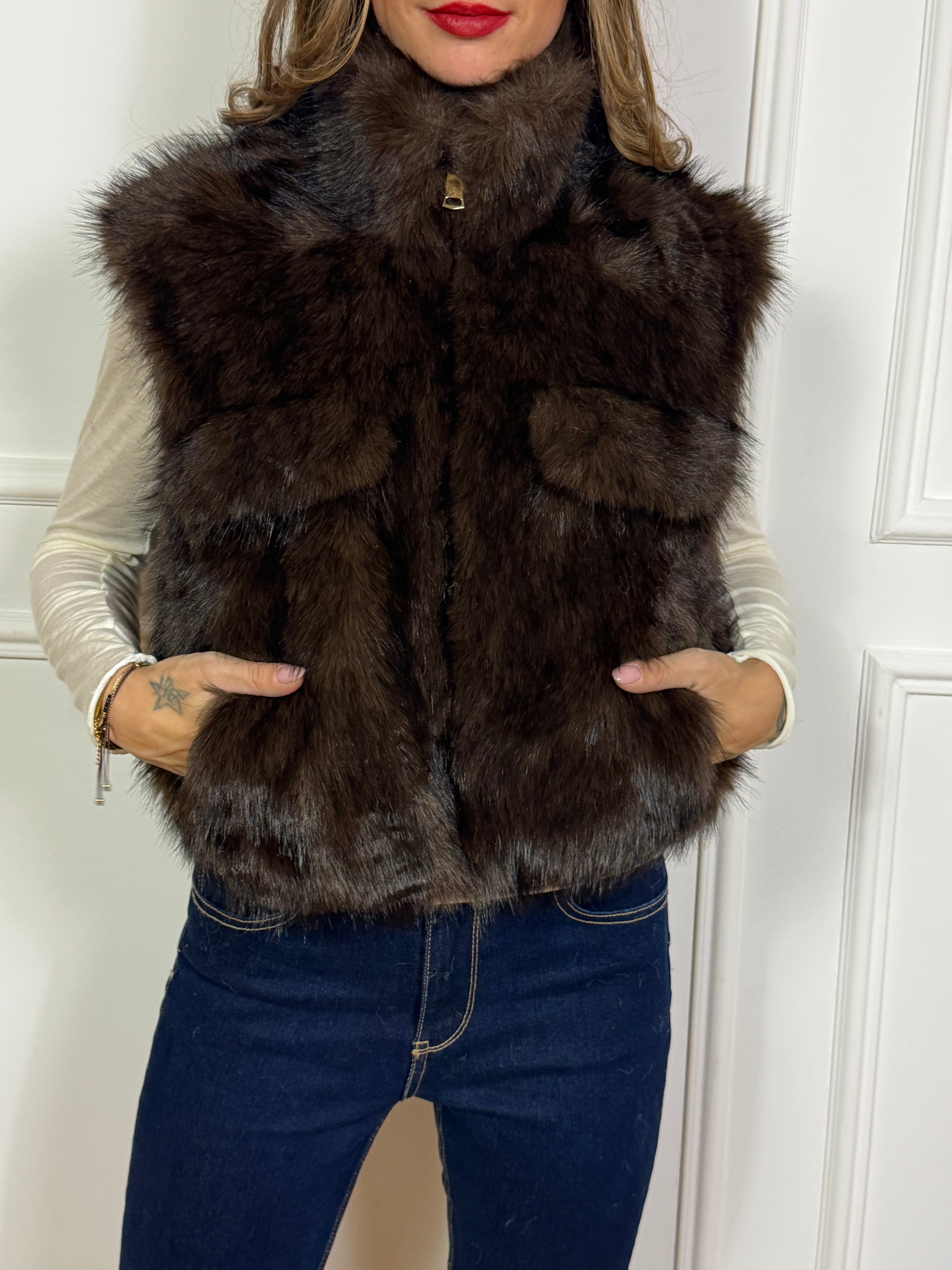 Ecopelliccia SMANICATA Victoria ILMH - SENZA CAPPUCCIO