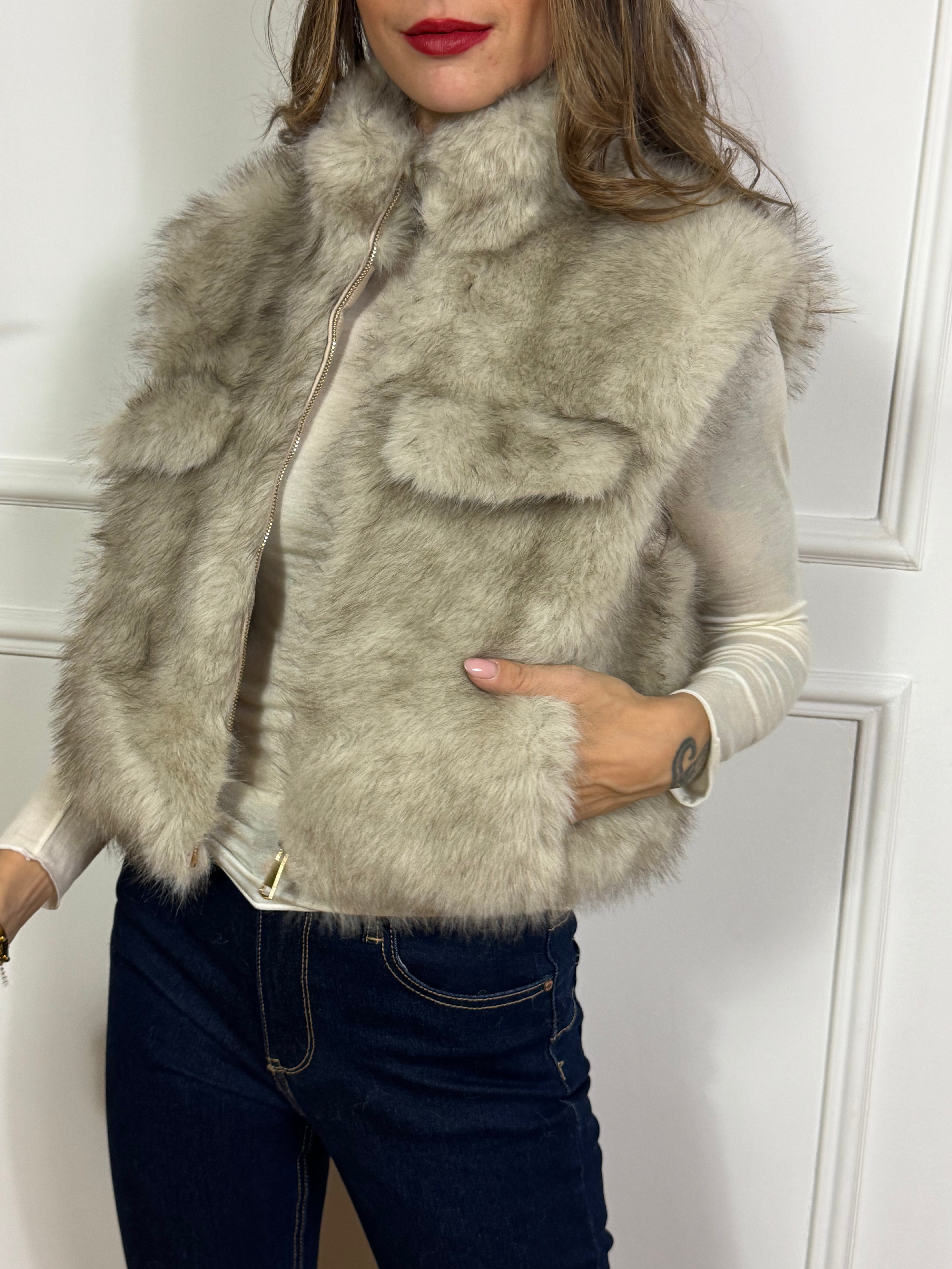 Ecopelliccia SMANICATA Victoria ILMH - SENZA CAPPUCCIO