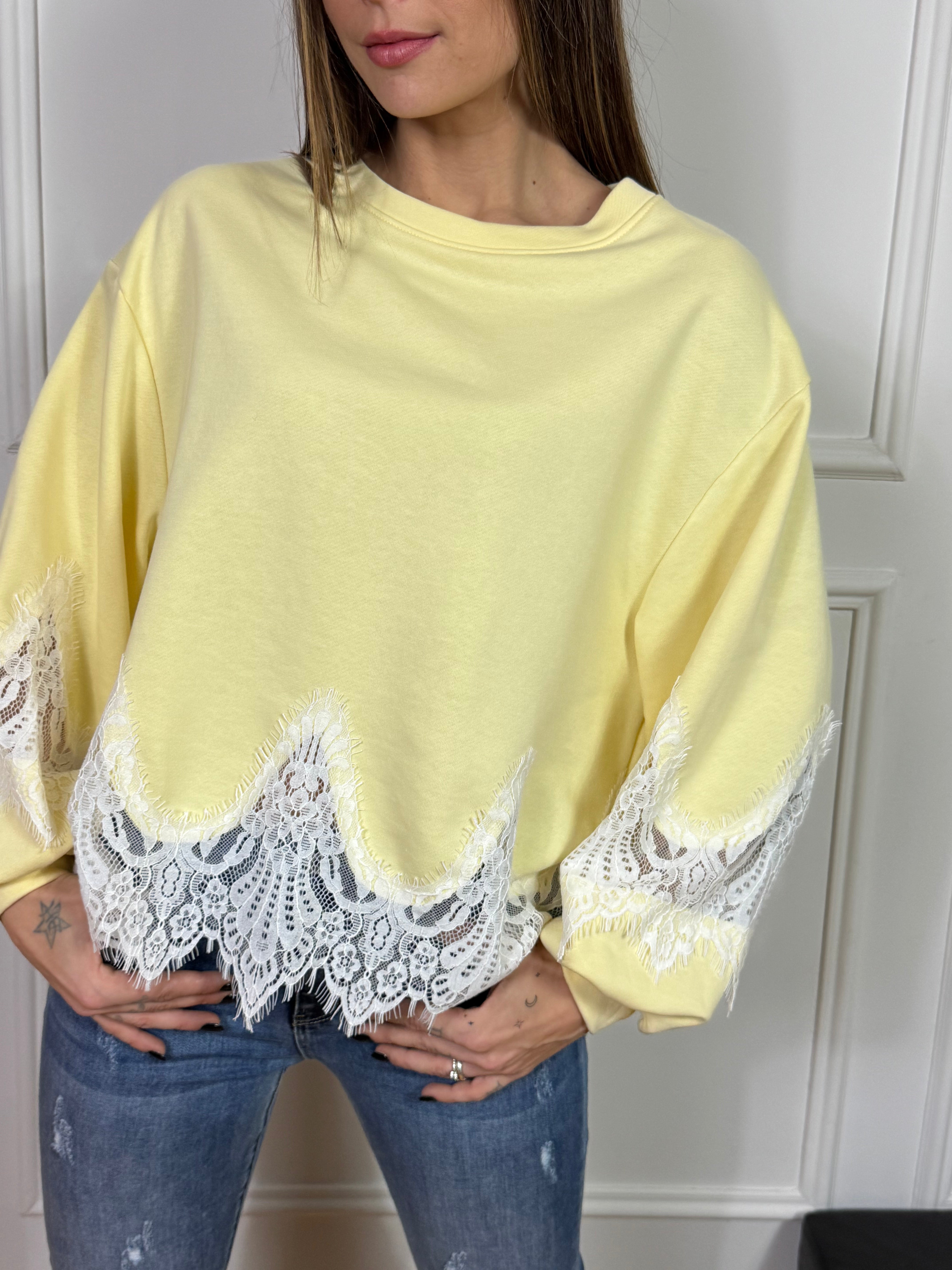 Felpa con pizzo VICTORIA  ILMH