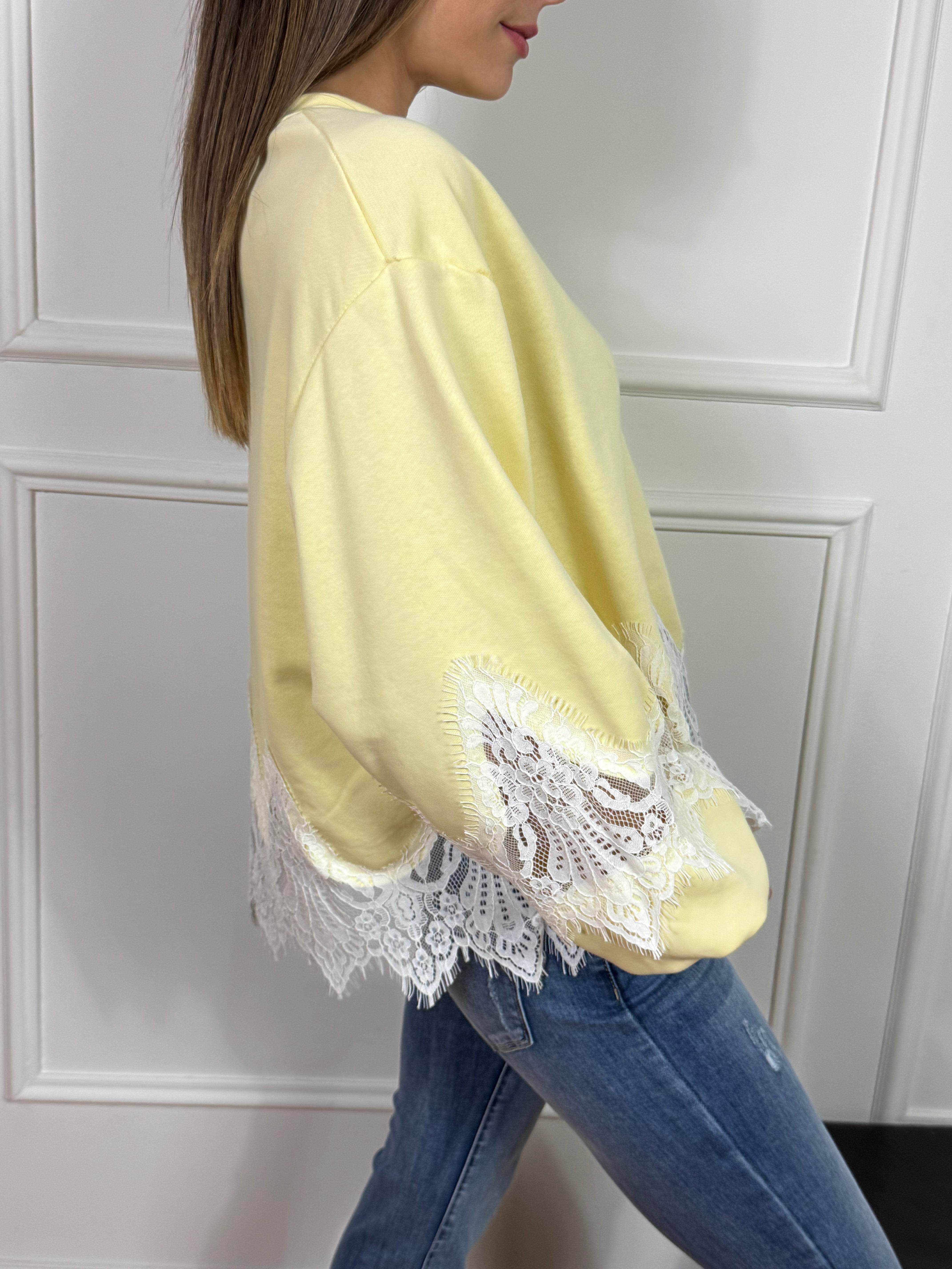 Felpa con pizzo VICTORIA  ILMH