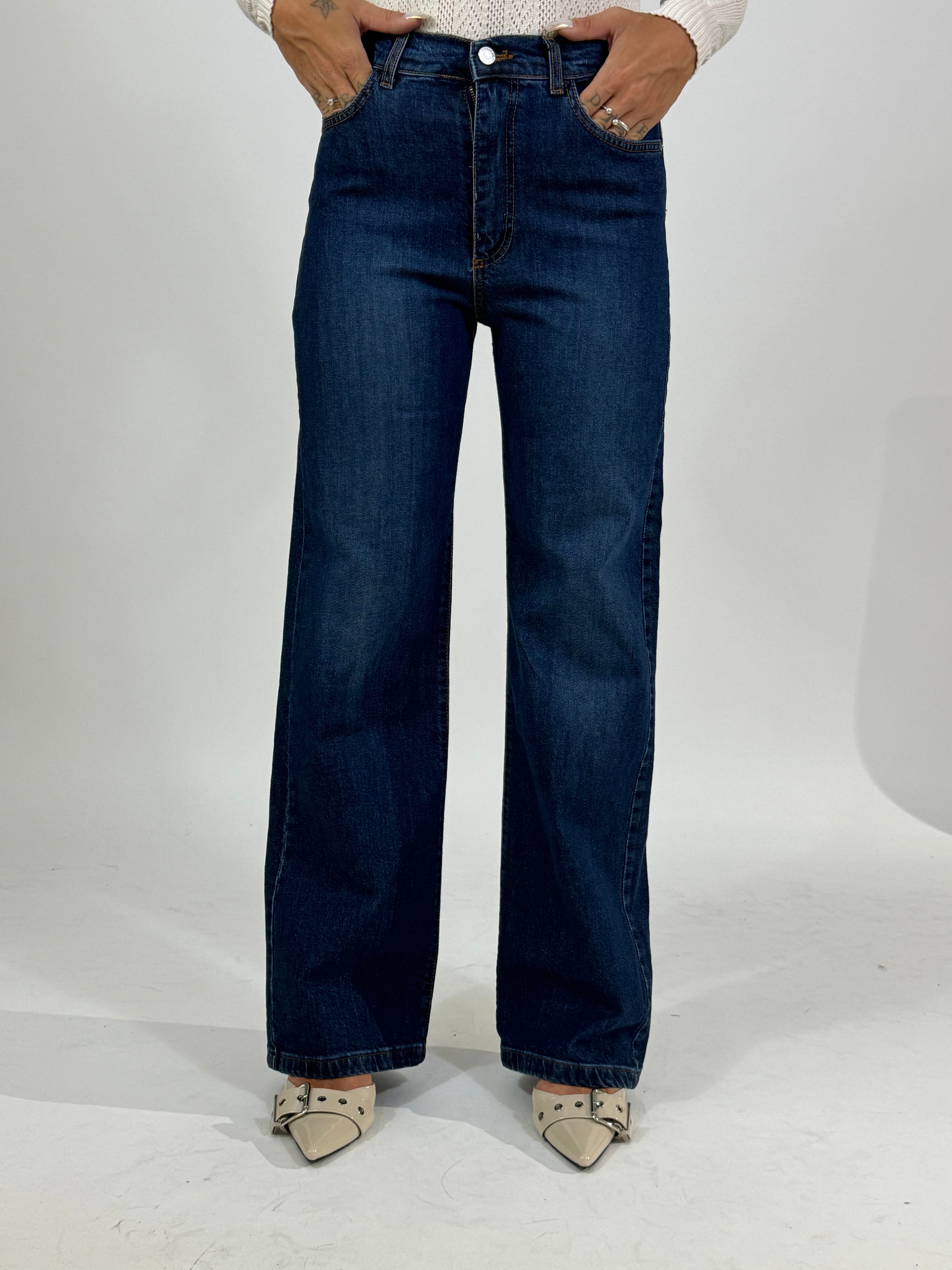 Jeans GAMBA DRITTA Have One LONDON lavaggio DENIM BLU