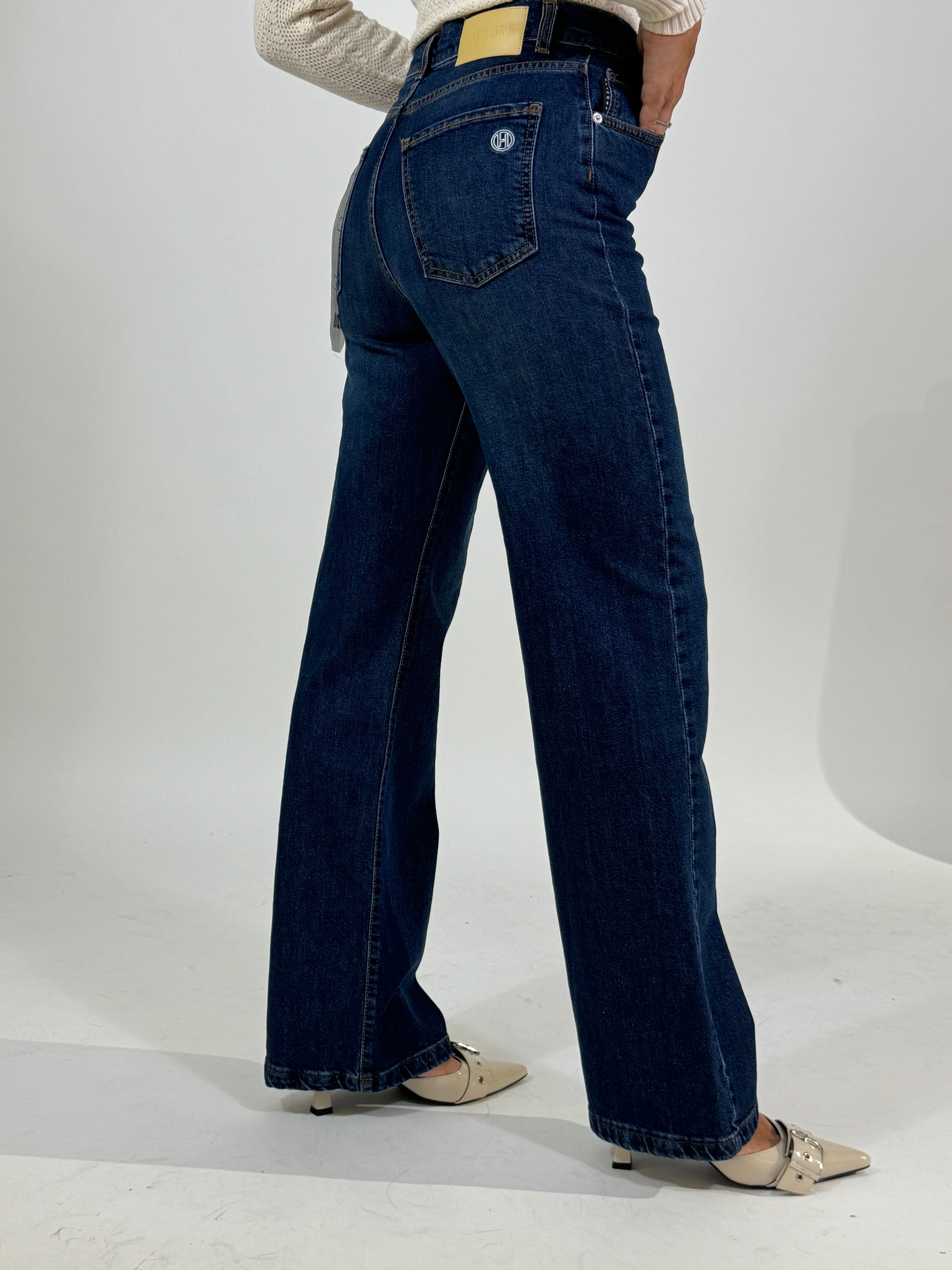 Jeans GAMBA DRITTA Have One LONDON lavaggio DENIM BLU