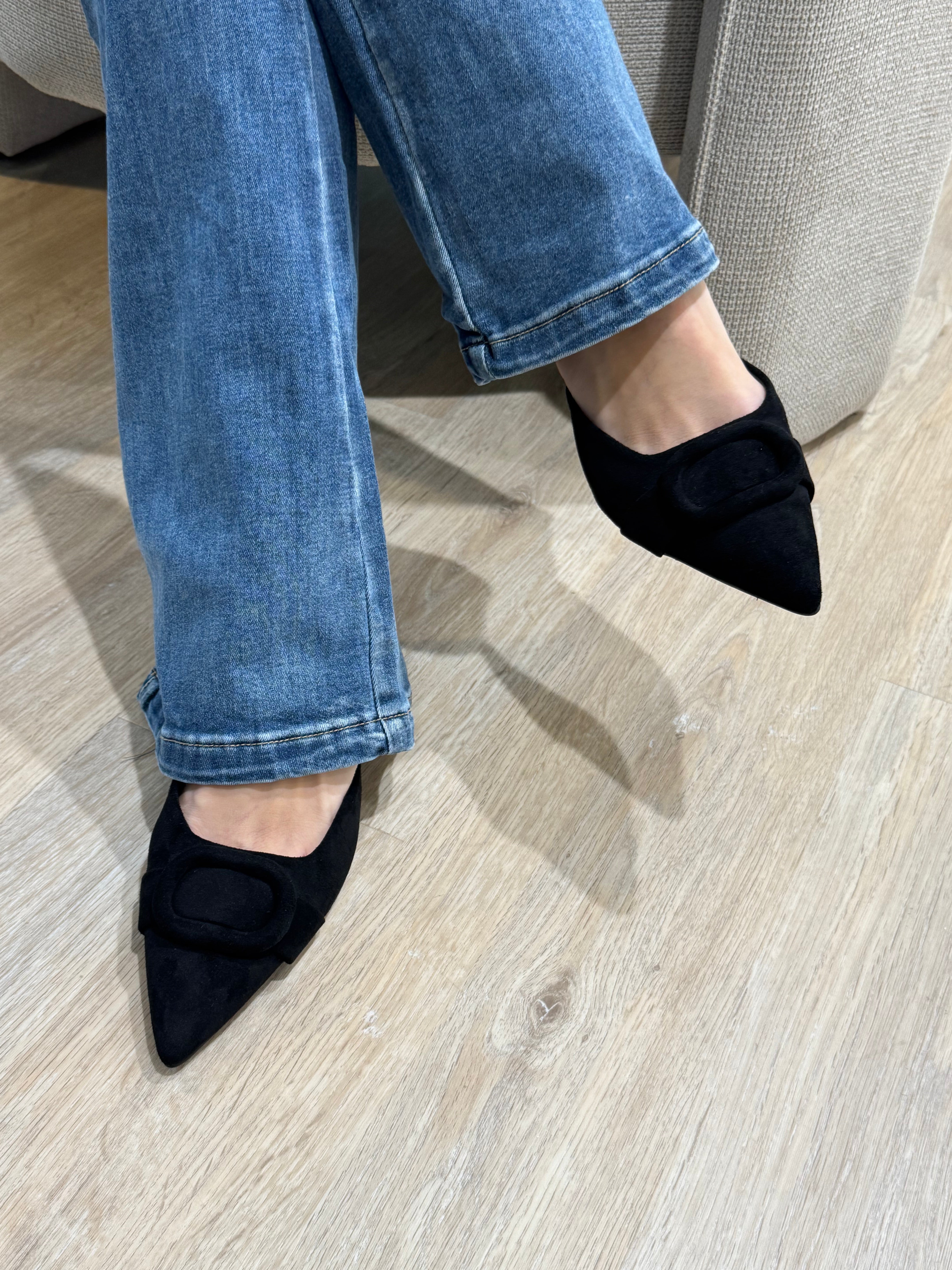 Scarpa  SABOT in ecopelle effetto scamosciato