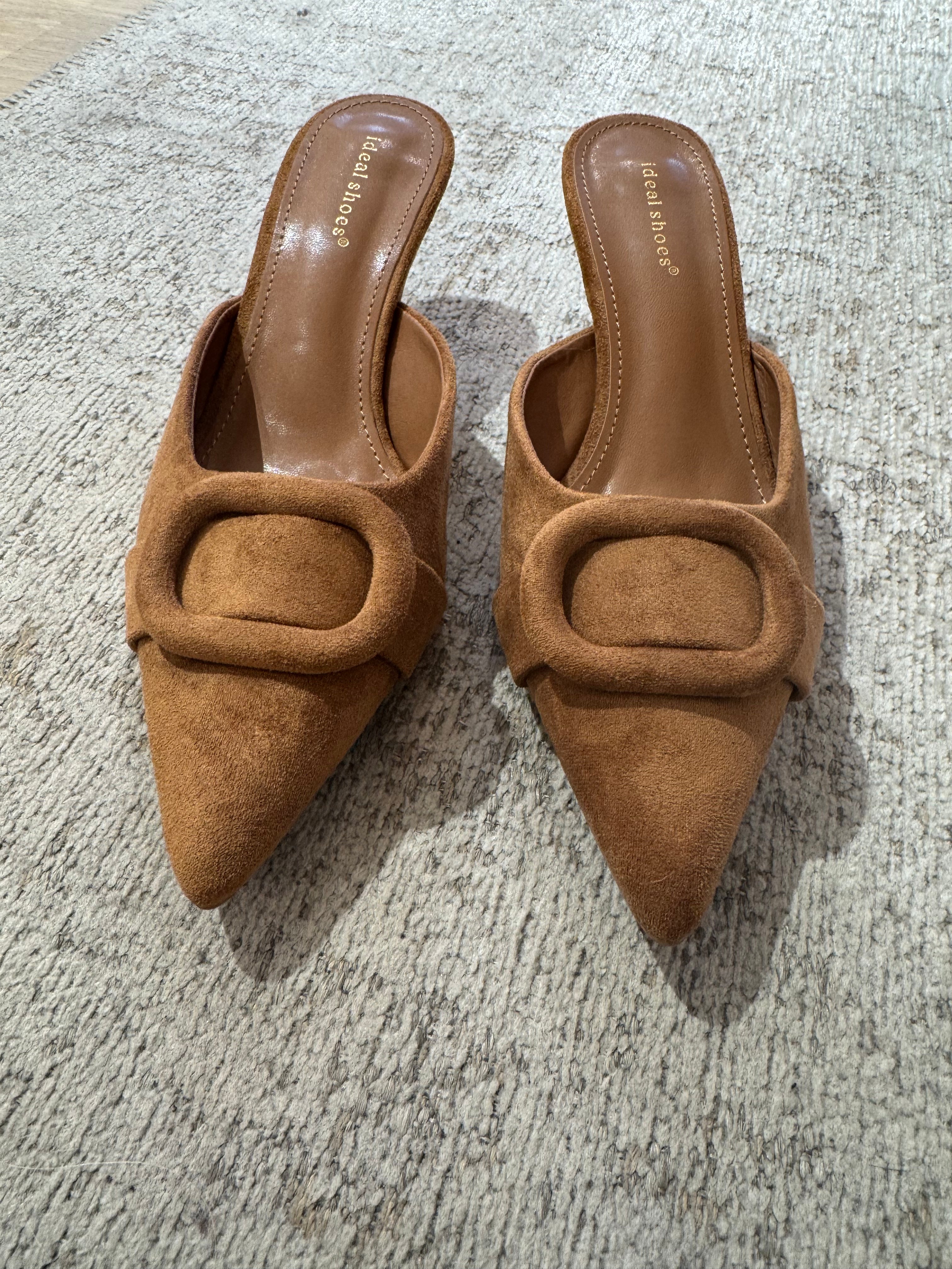 Scarpa  SABOT in ecopelle effetto scamosciato