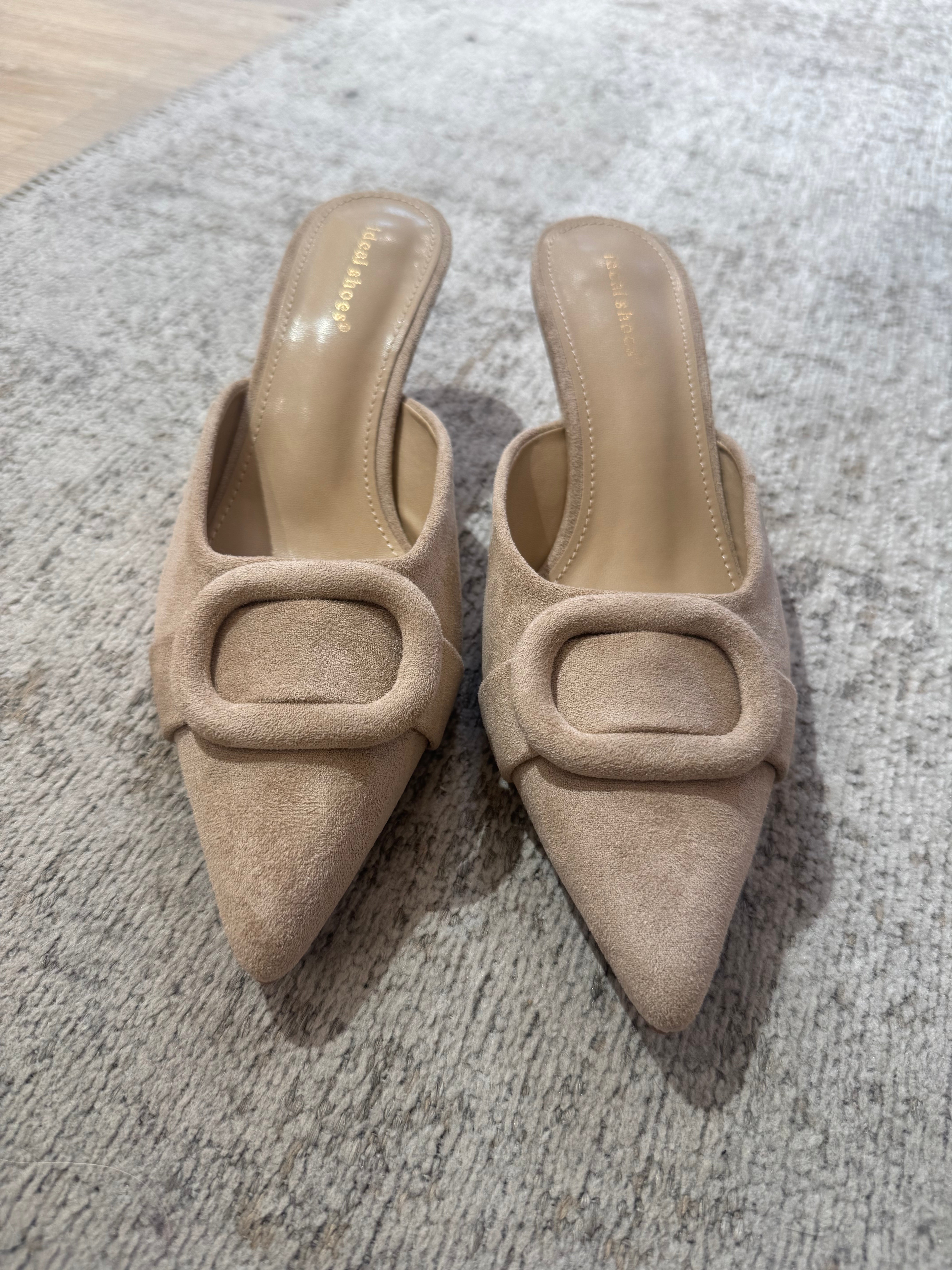 Scarpa  SABOT in ecopelle effetto scamosciato