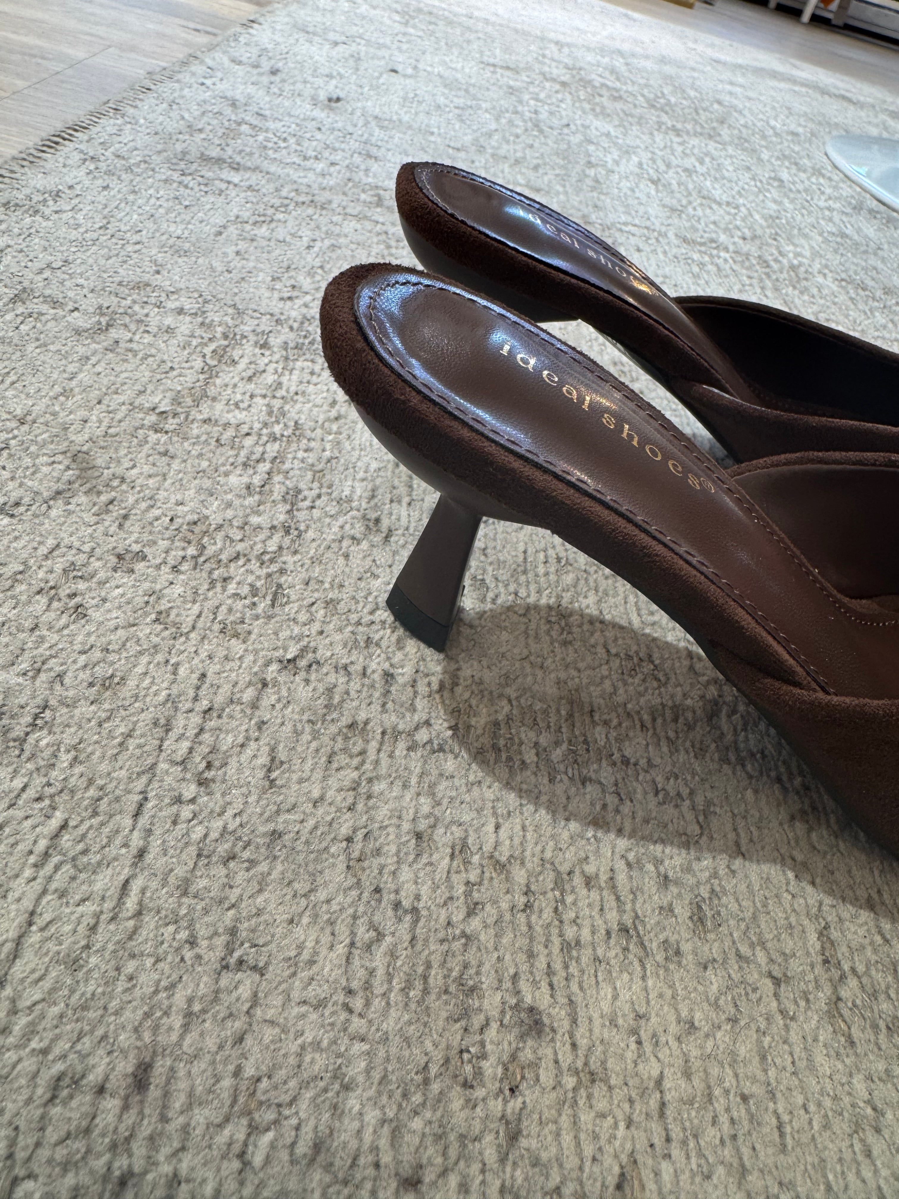 Scarpa  SABOT in ecopelle effetto scamosciato