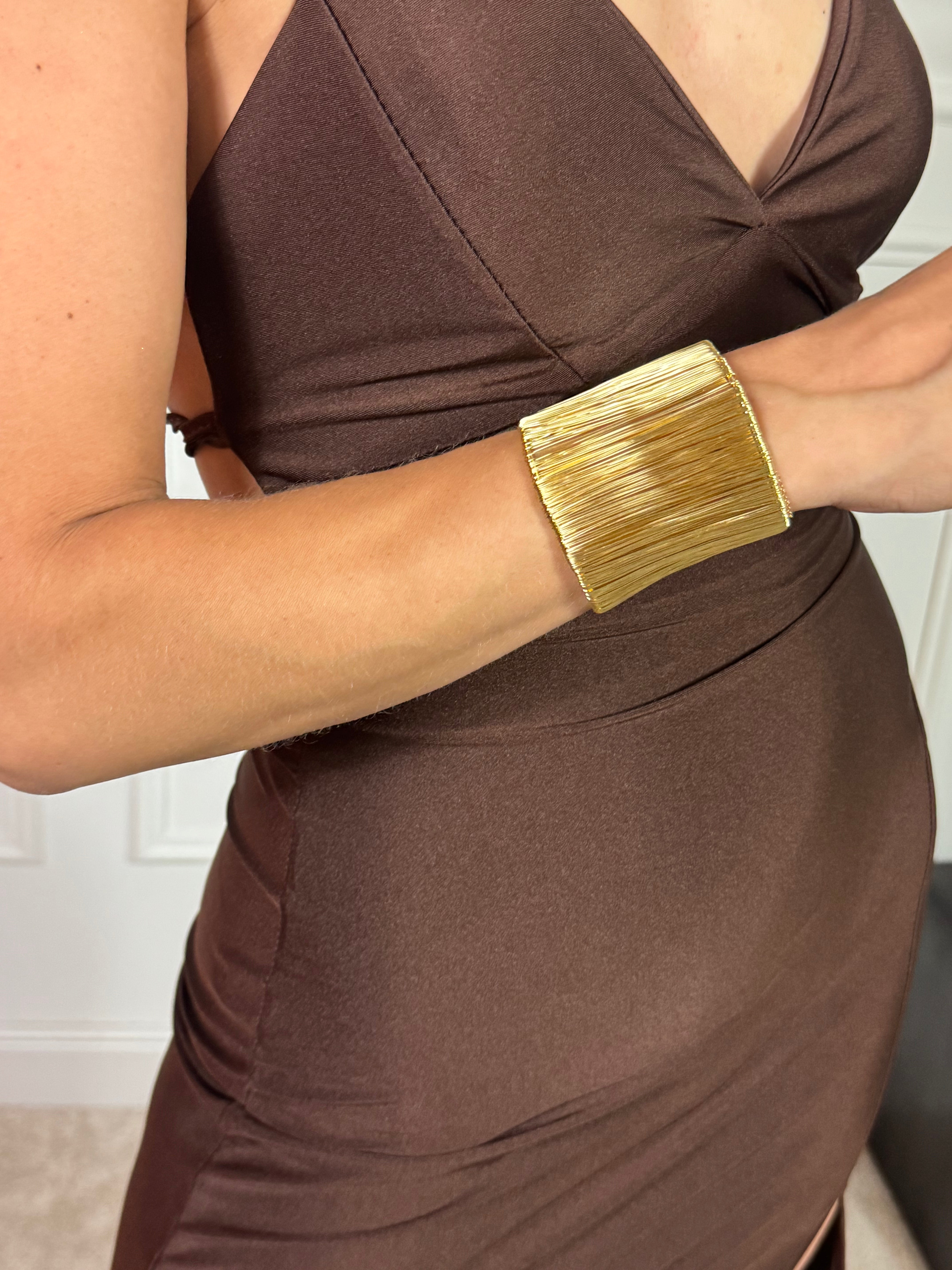 Bracciale aperto rigido Momi ALTO FILI ORO