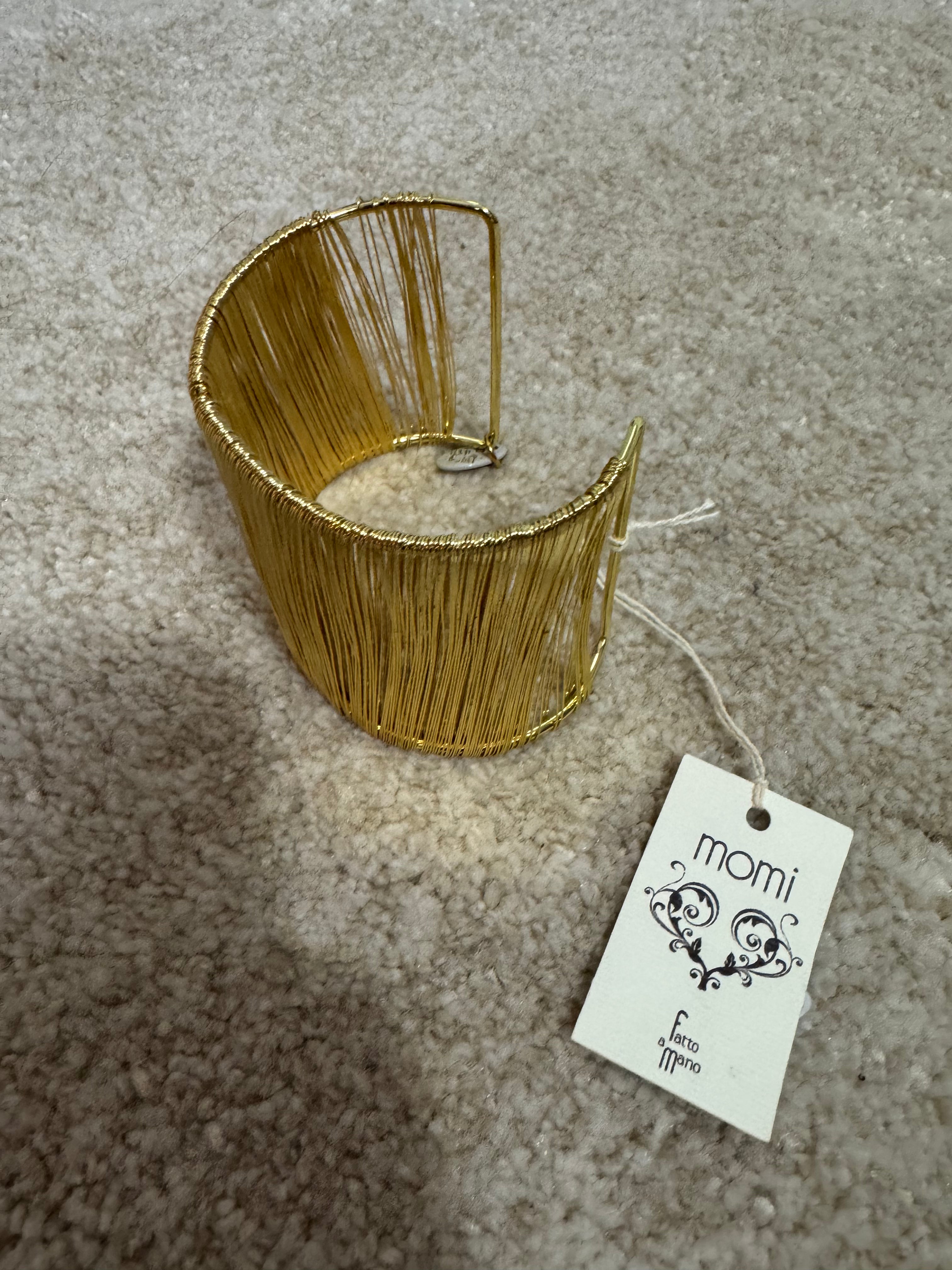 Bracciale aperto rigido Momi ALTO FILI ORO