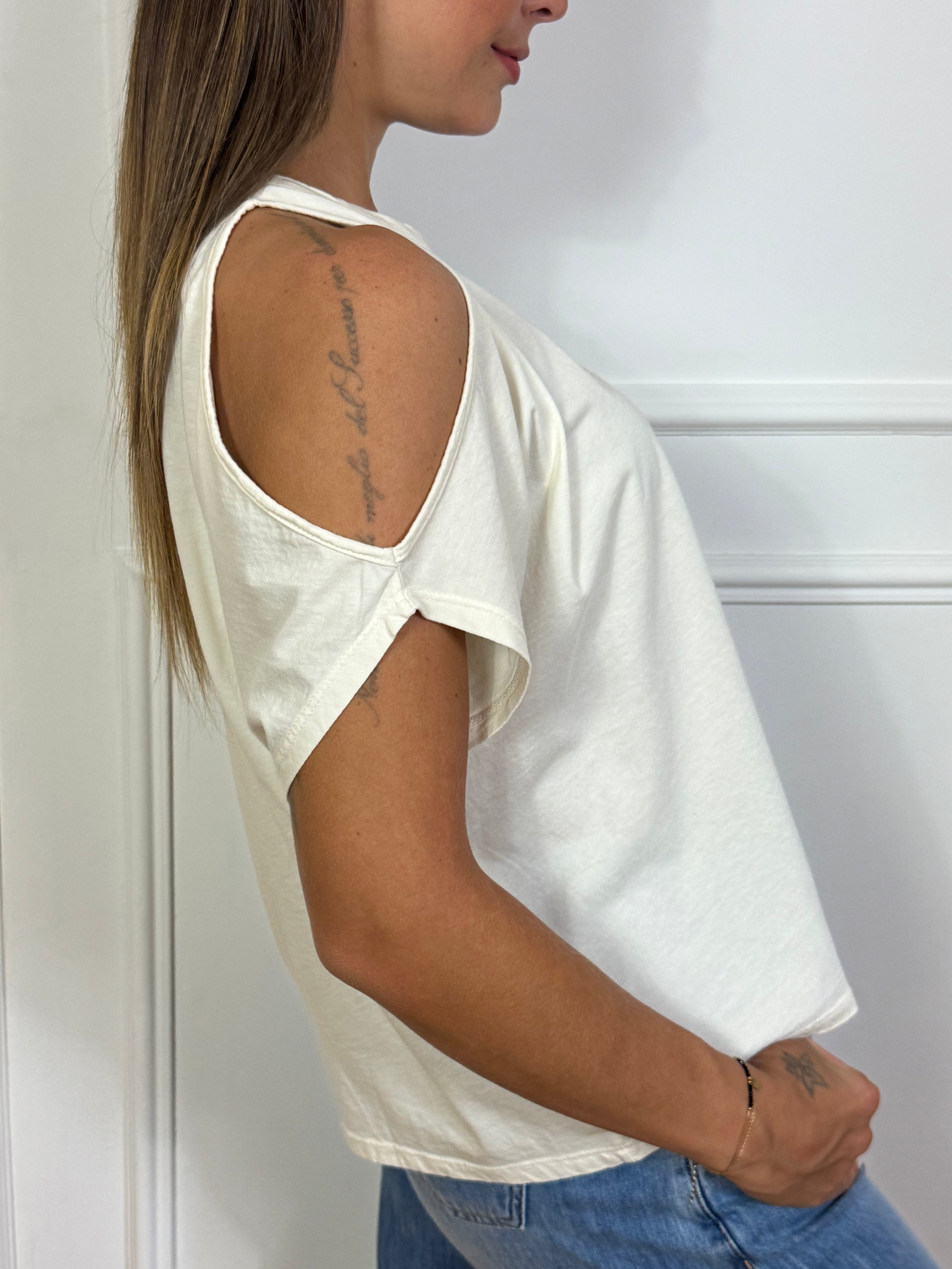 Maglia in cotone Kontatto CUT-OUT