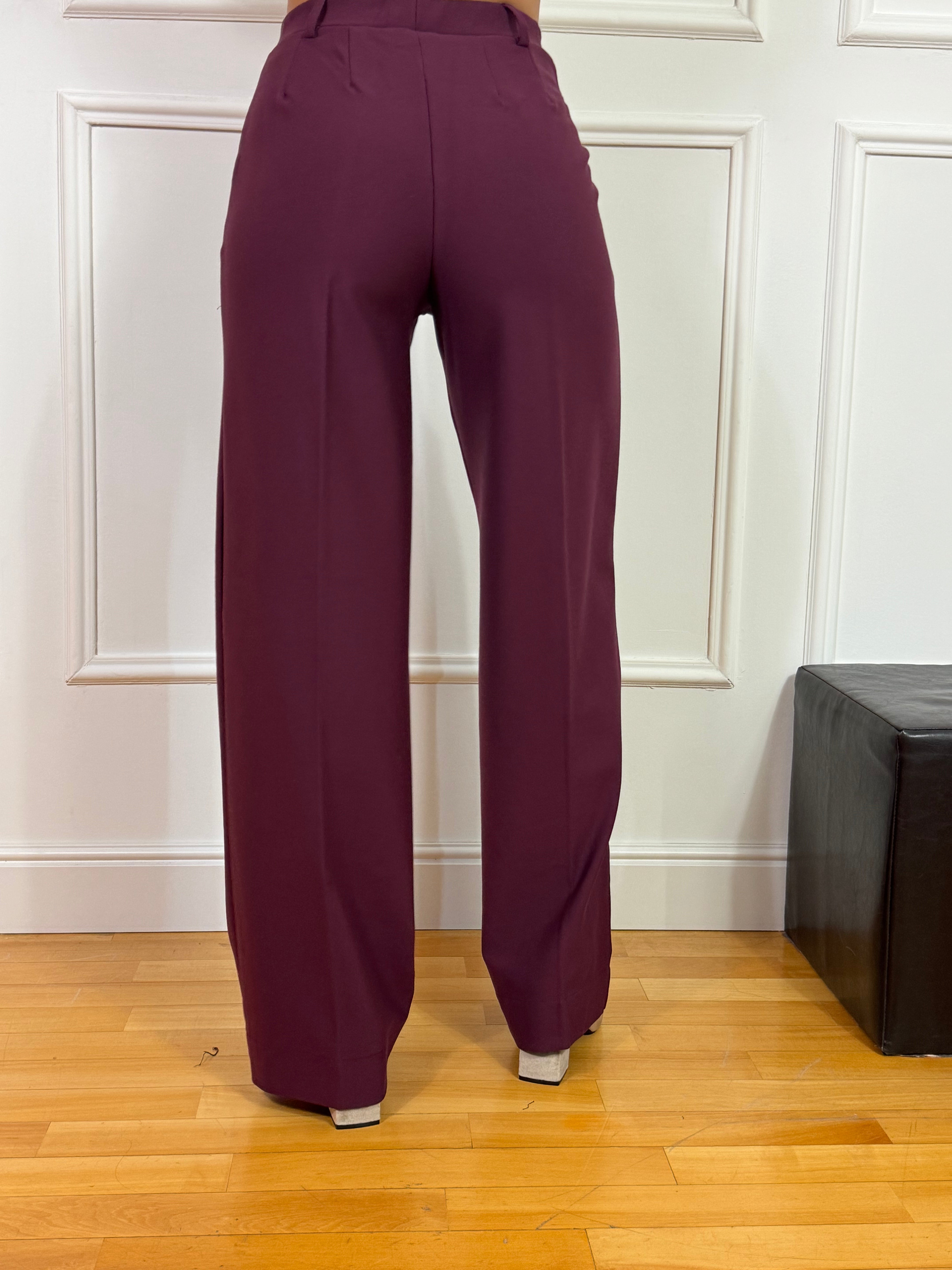 Pantalone PALAZZO WITH POCKETS Ragno TINTA UNITA