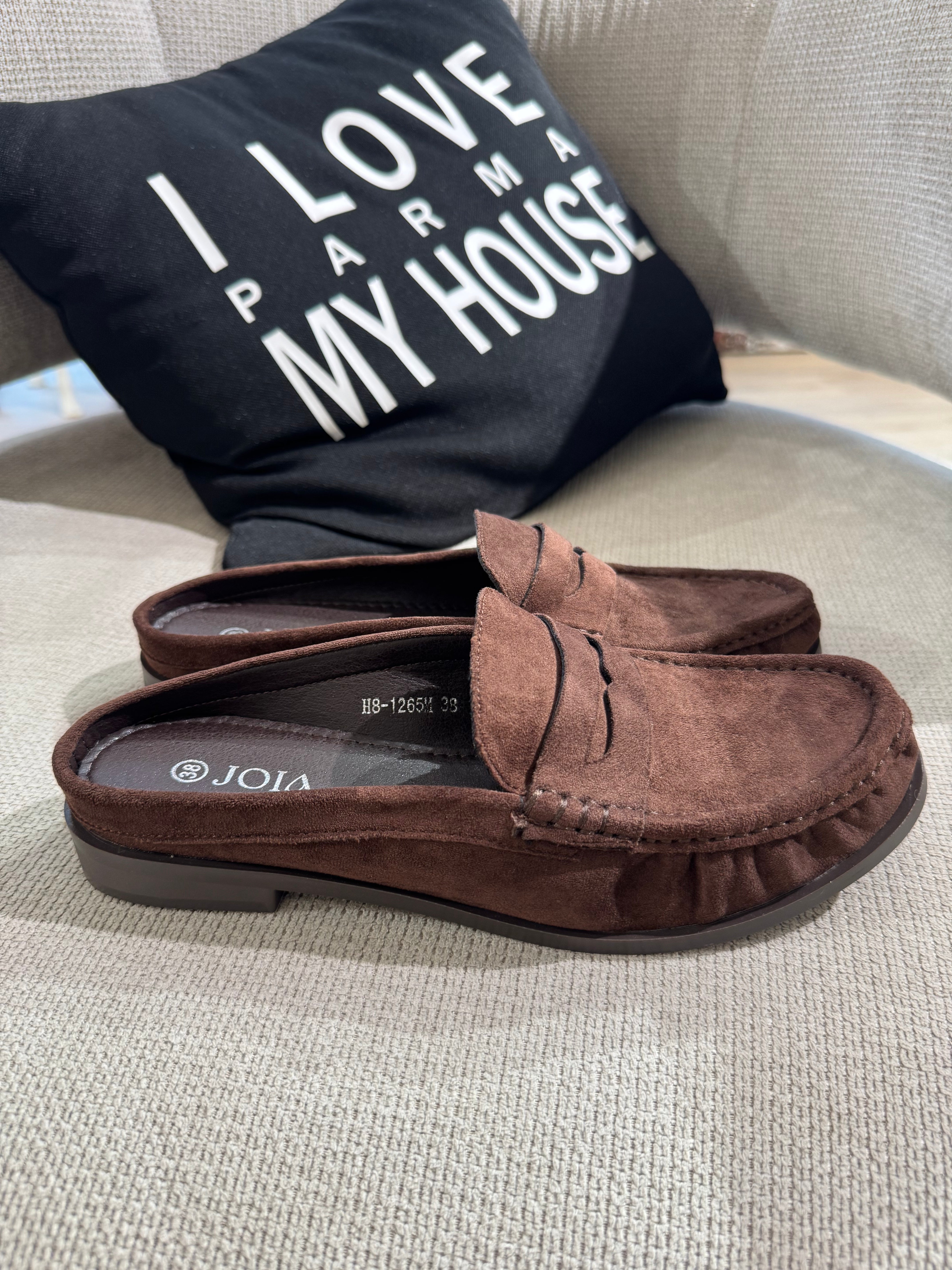 Mocassino sabot scamosciato