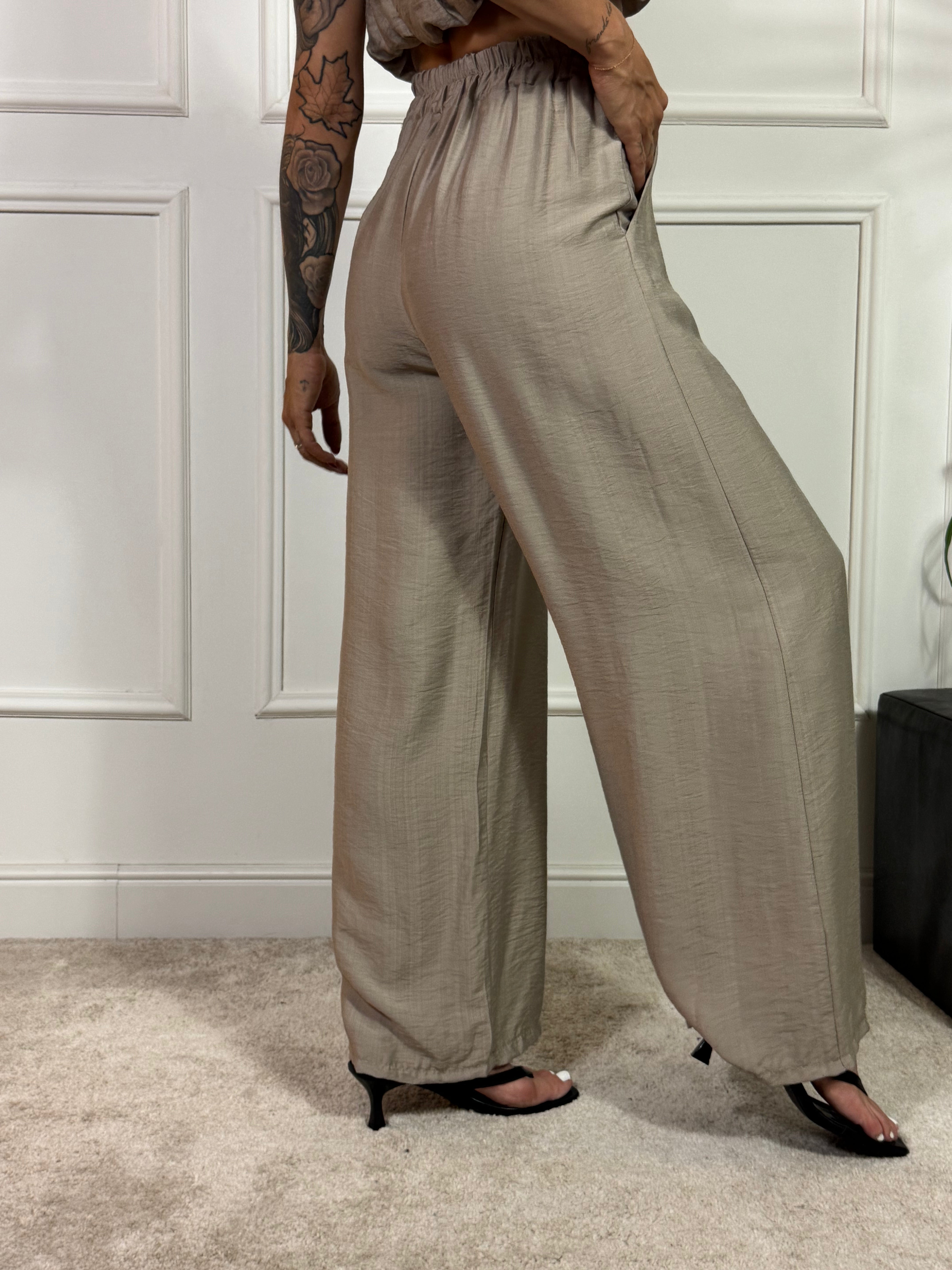 Completo Victoria ILMH TOP A FASCIA + PANTALONE PALAZZO