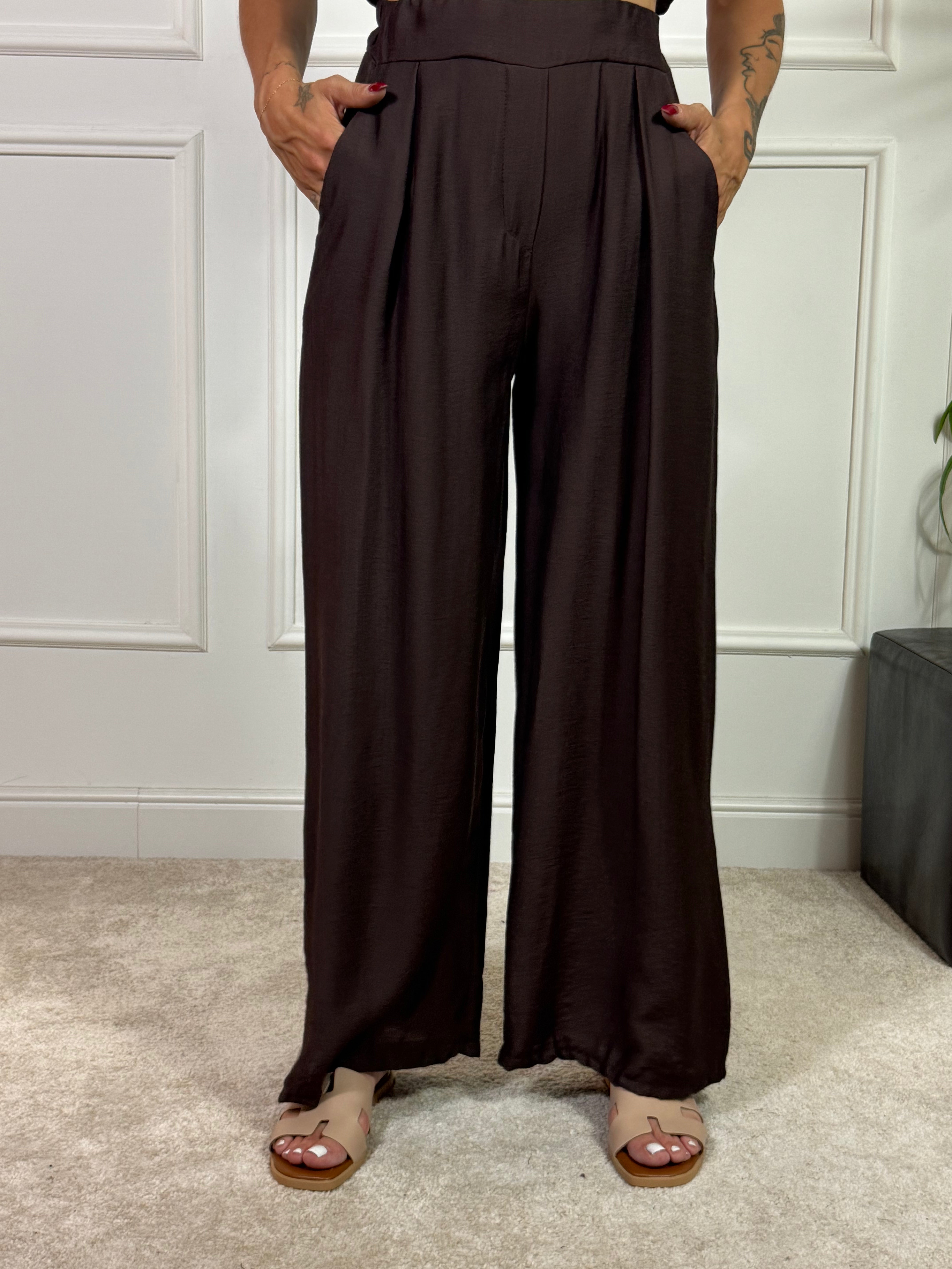 Completo Victoria ILMH TOP A FASCIA + PANTALONE PALAZZO