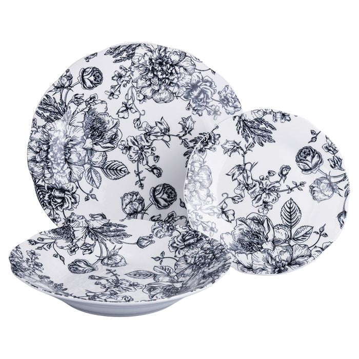 Piatti set 18pz nero MADAME