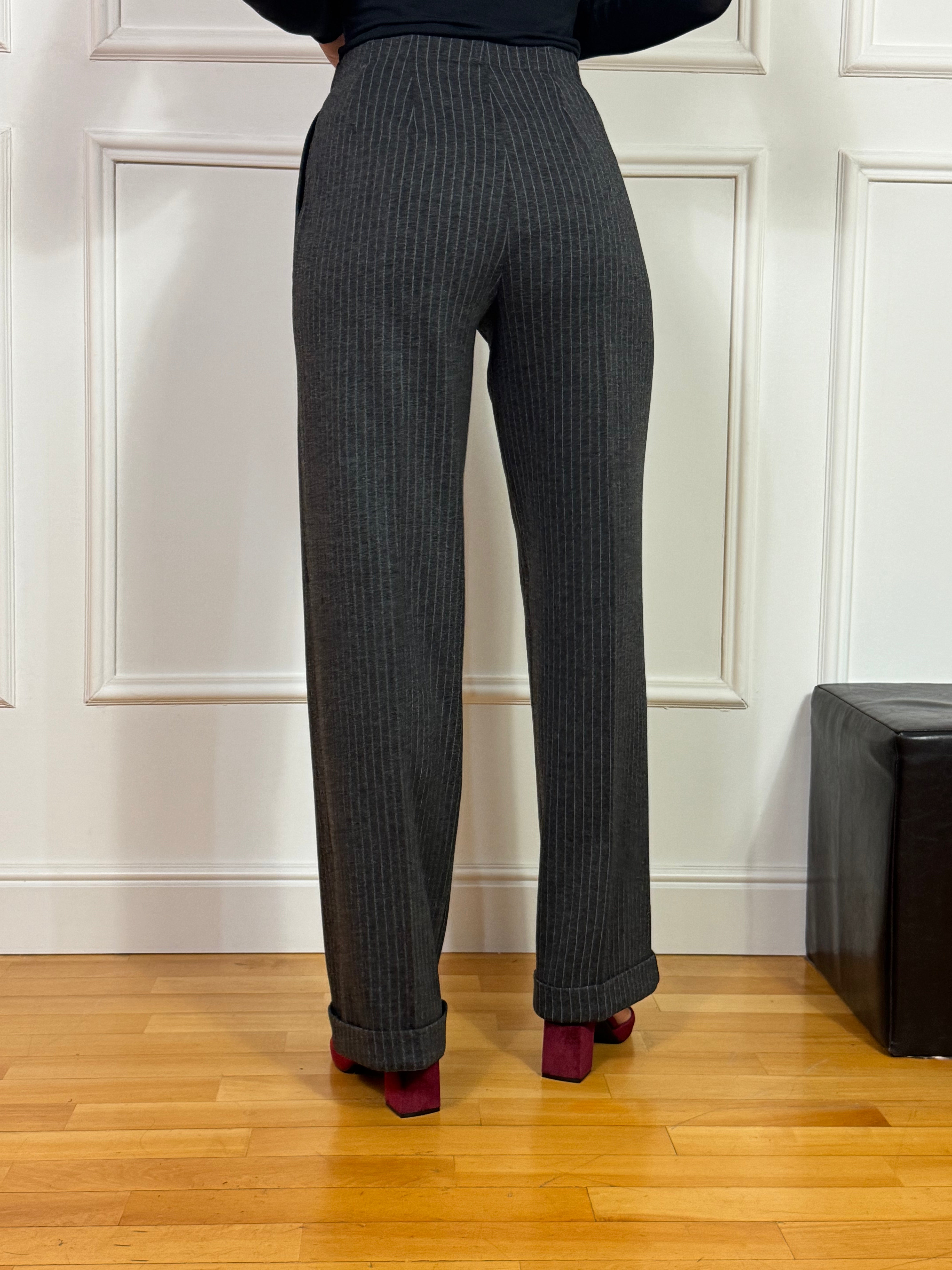 Pantalone WIDE WITH POCKETS Ragno FANTASIA GESSATA - GAMBA DRITTA