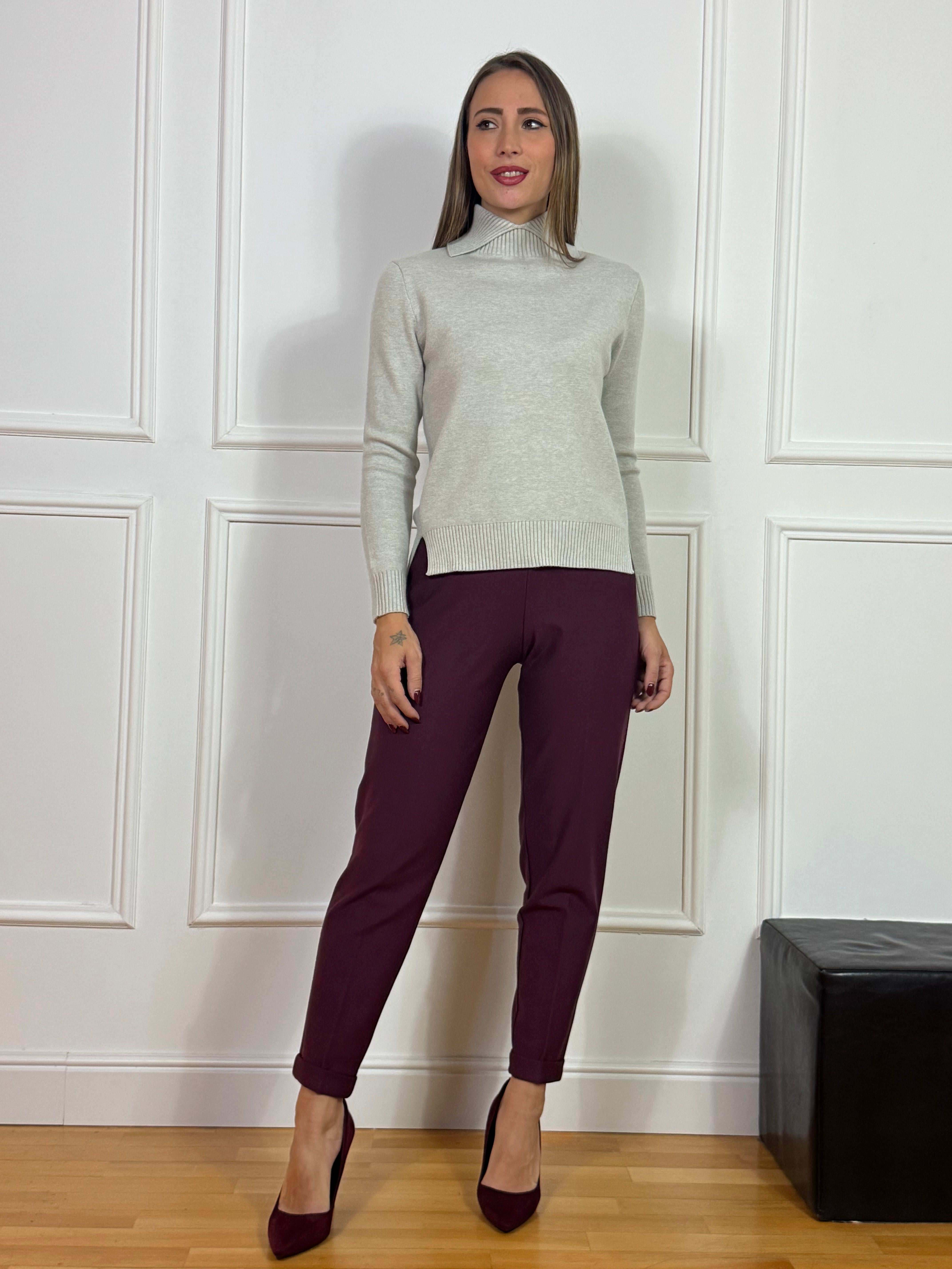 Pantalone SLIM CIGARETTE Ragno TINTA UNITA