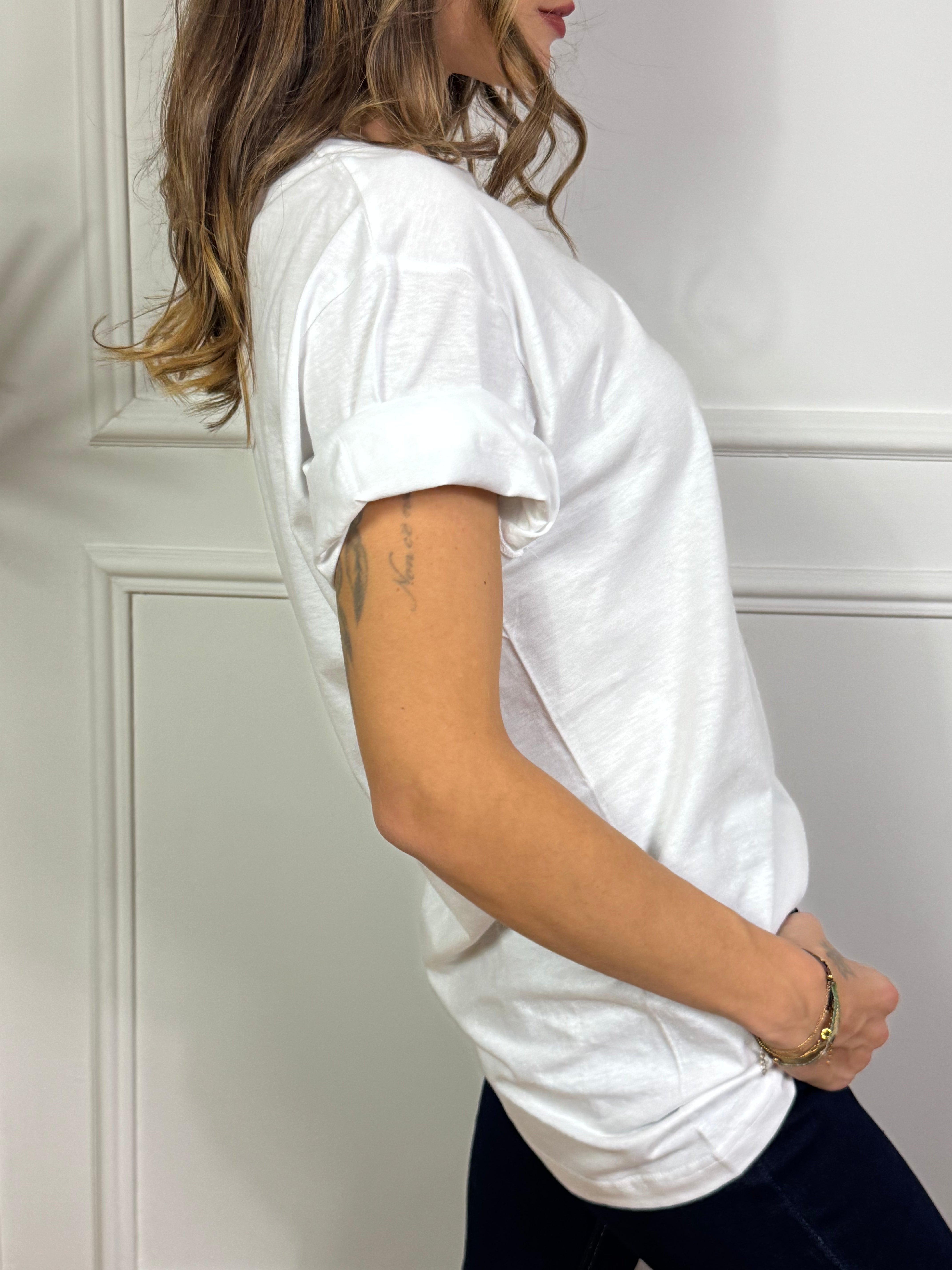 T-shirt con stampa Susy Mix BABBO NATALE IN MACCHINA