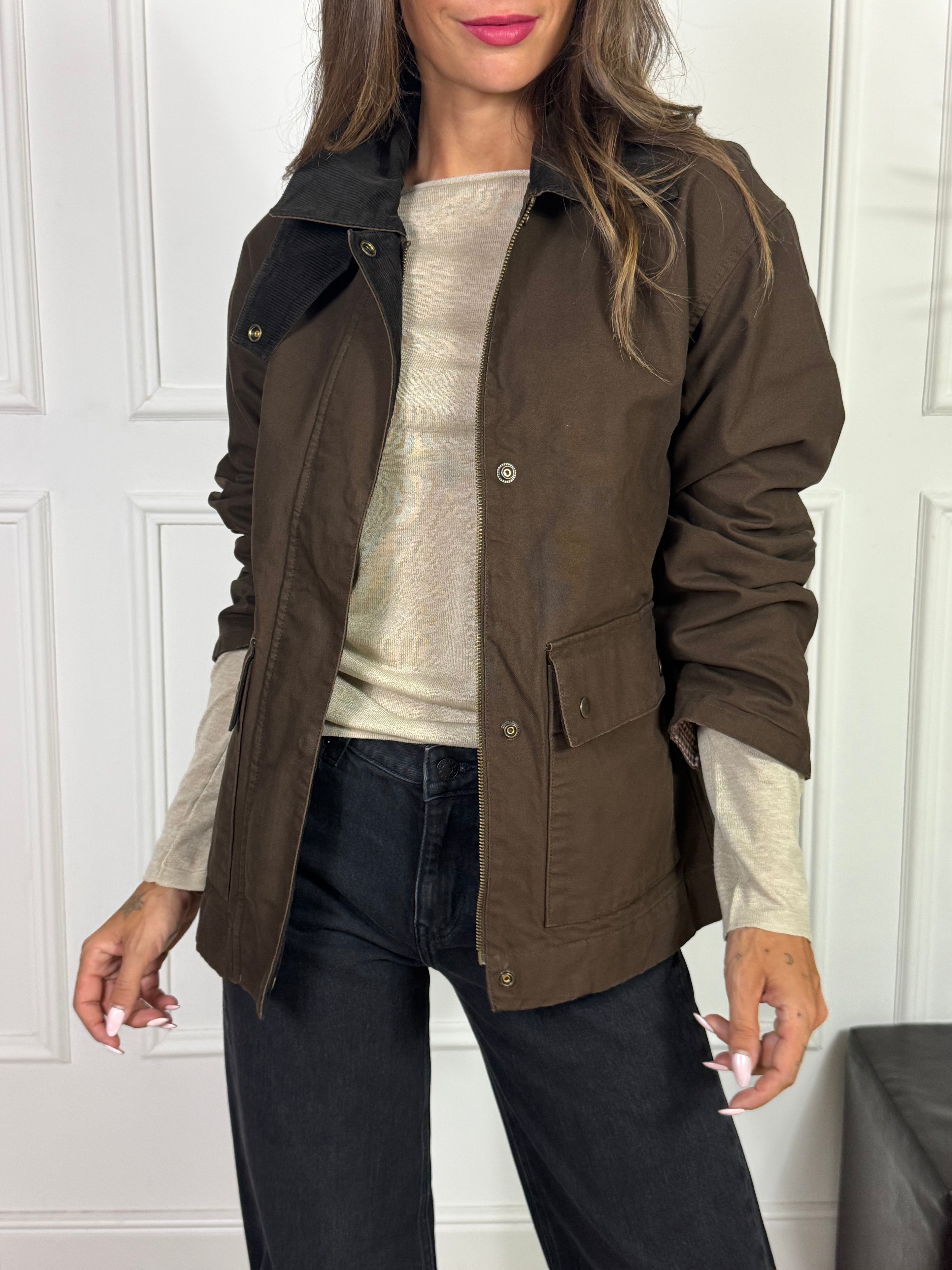 Giacca JJXX ZAGA JACKET - tela cotone colletto velluto
